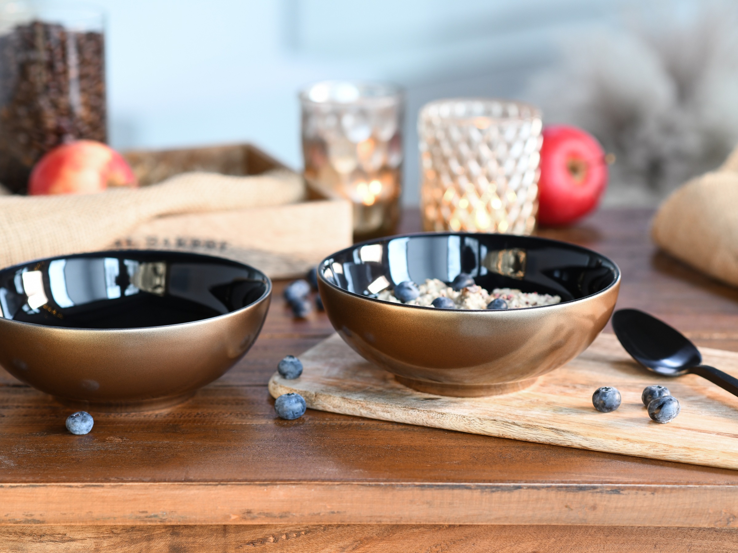 CreaTable Müslischale »Golden Days, Schale 6-tlg« 6 Stk. aus Steinzeug Gold günstig online kaufen