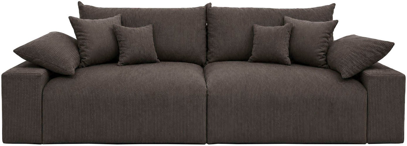 OTTO home Big-Sofa Mega-Sofa wahlweise in Cord oder Bouclé, mit Federkern & 6 Zierkissen