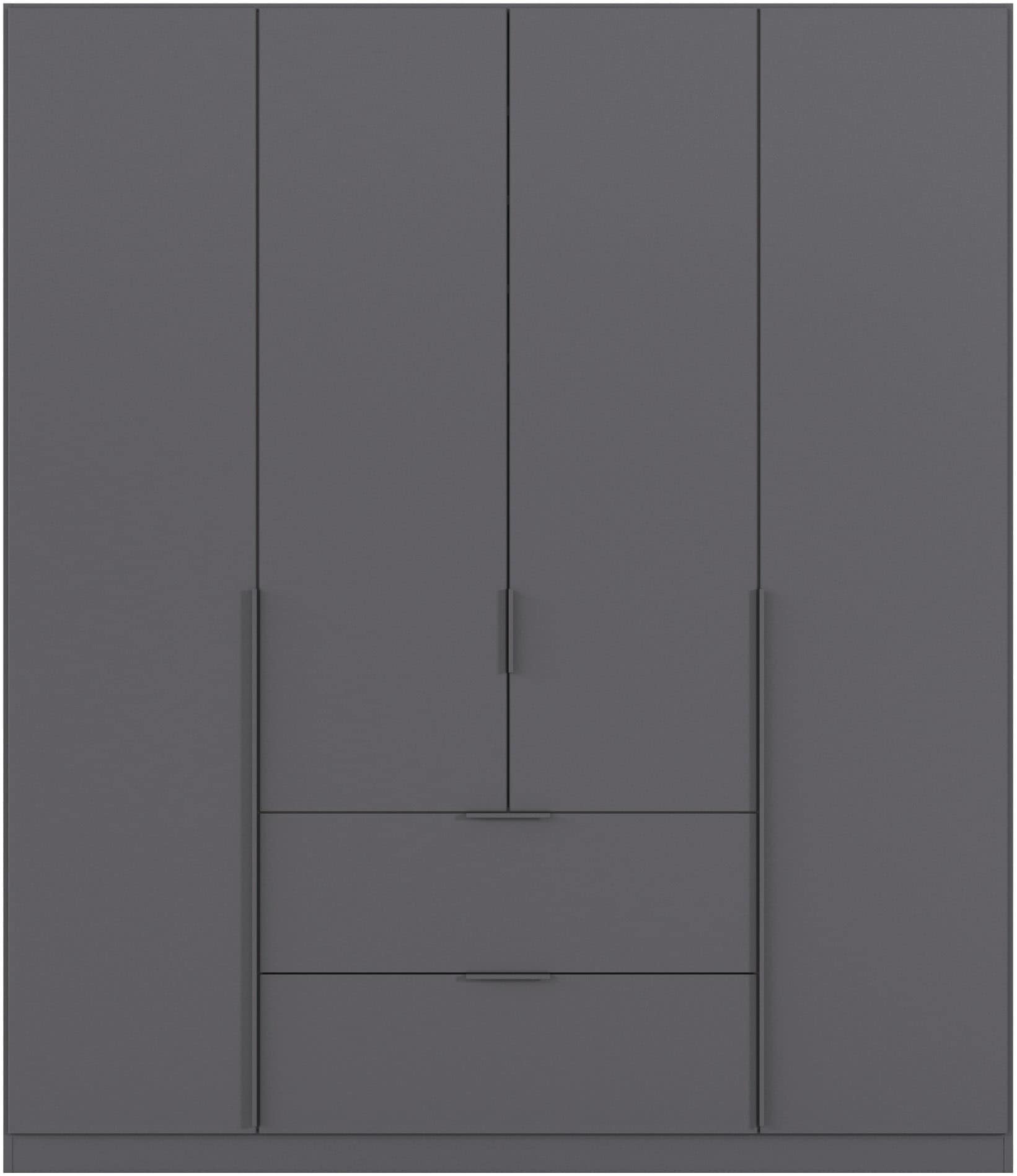 rauch Drehtürenschrank »Kleiderschrank Schrank Garderobe AGORDO mit Dekor- oder Hochglanzfront«, (in zwei Griff-Farben mit Dekor- oder Hochglanzfront), mit Außenschubkästen, in 6 Breiten und 2 Höhen MADE IN GERMANY