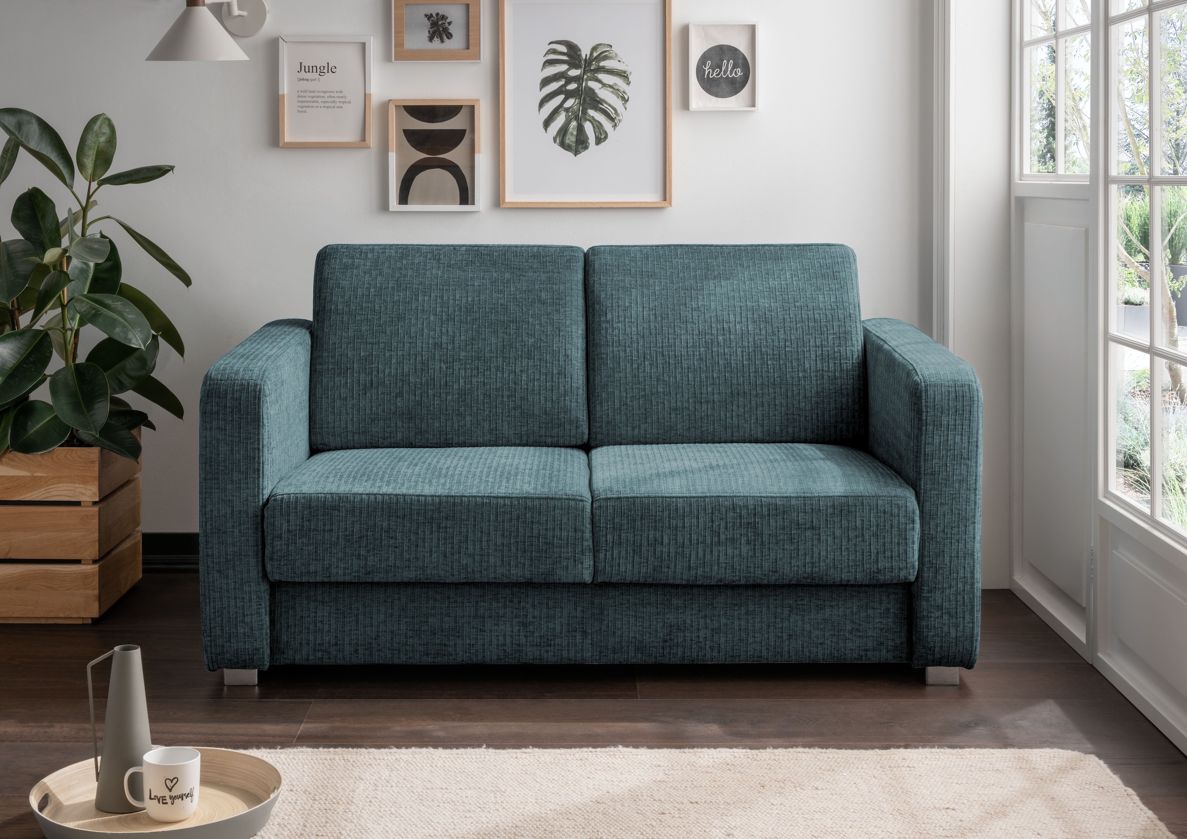 INOSIGN Schlafsofa »Mia«, mit 2 Einzelauszügen als Längsschläfer günstig online kaufen