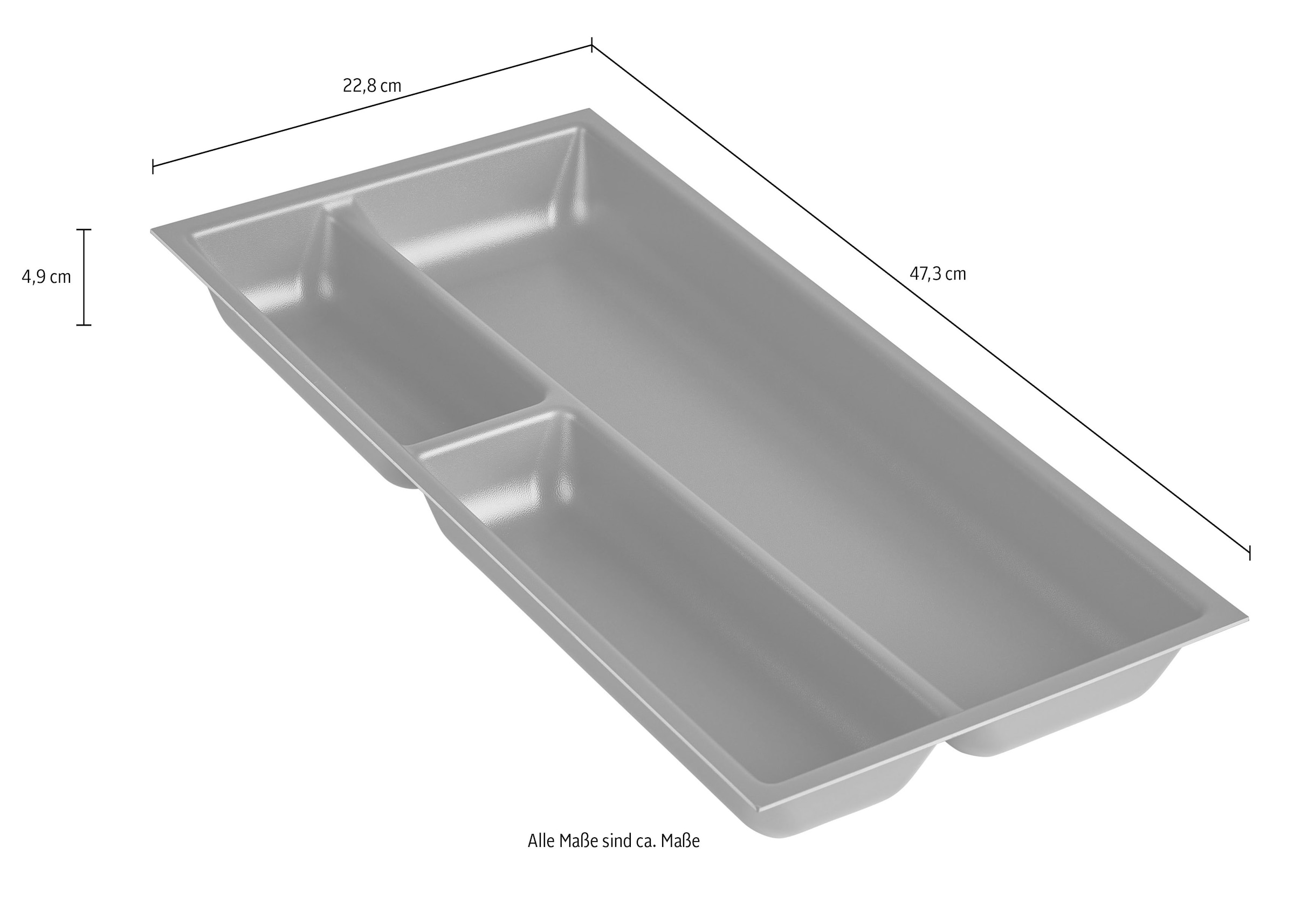 nobilia® Besteckeinsatz »nobilia Zubehör« mit unterschiedlich großen Fächern, in vier Breiten