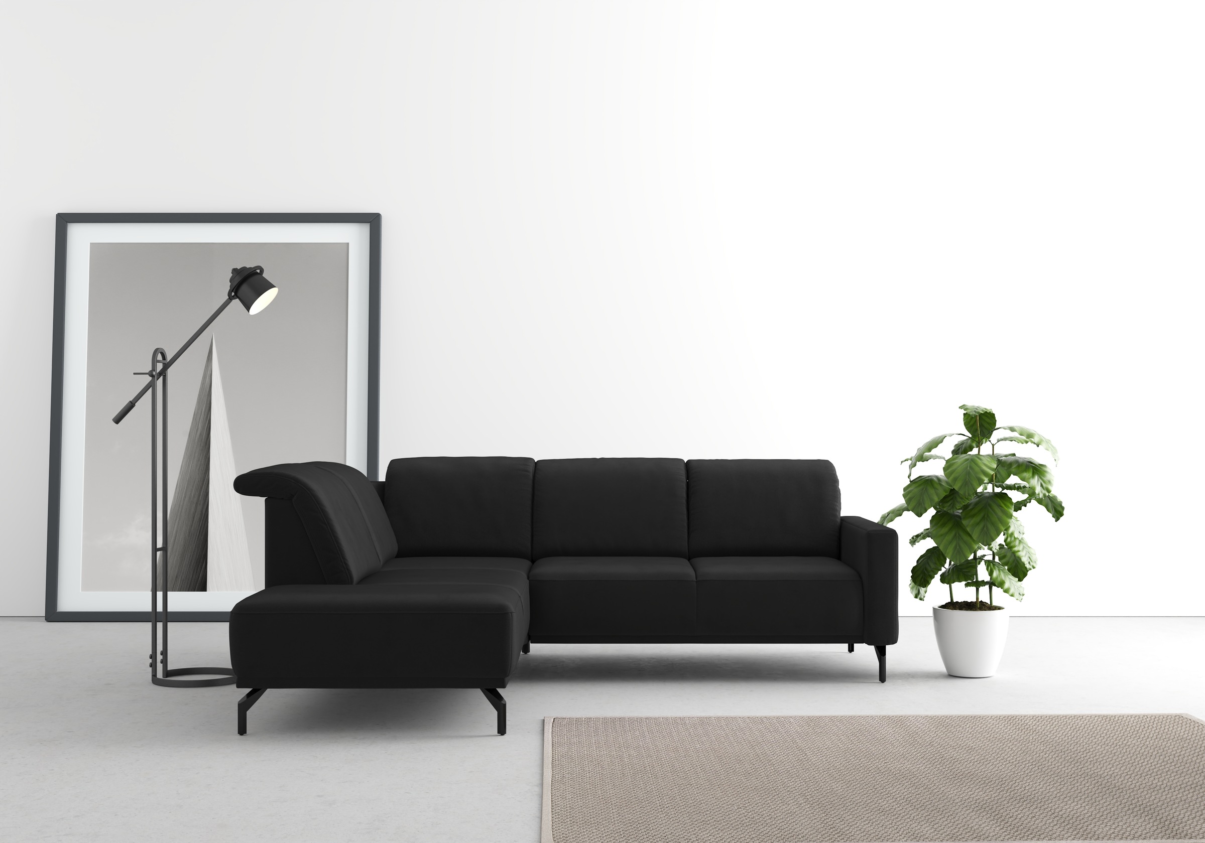 sit&more Ecksofa »Bailando L-Form«, wahlweise mit Kopfteilverstellung und Vorziehsitz, motorisch
