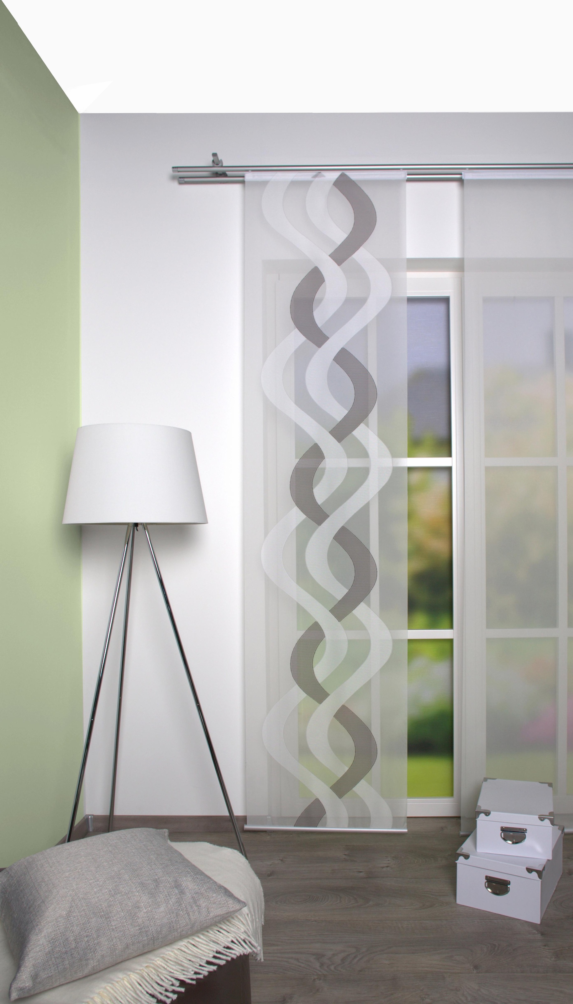 HOME WOHNIDEEN Schiebegardine »RONALD« Klettband 1 Stk. tlg. HxB: 245x60, i günstig online kaufen