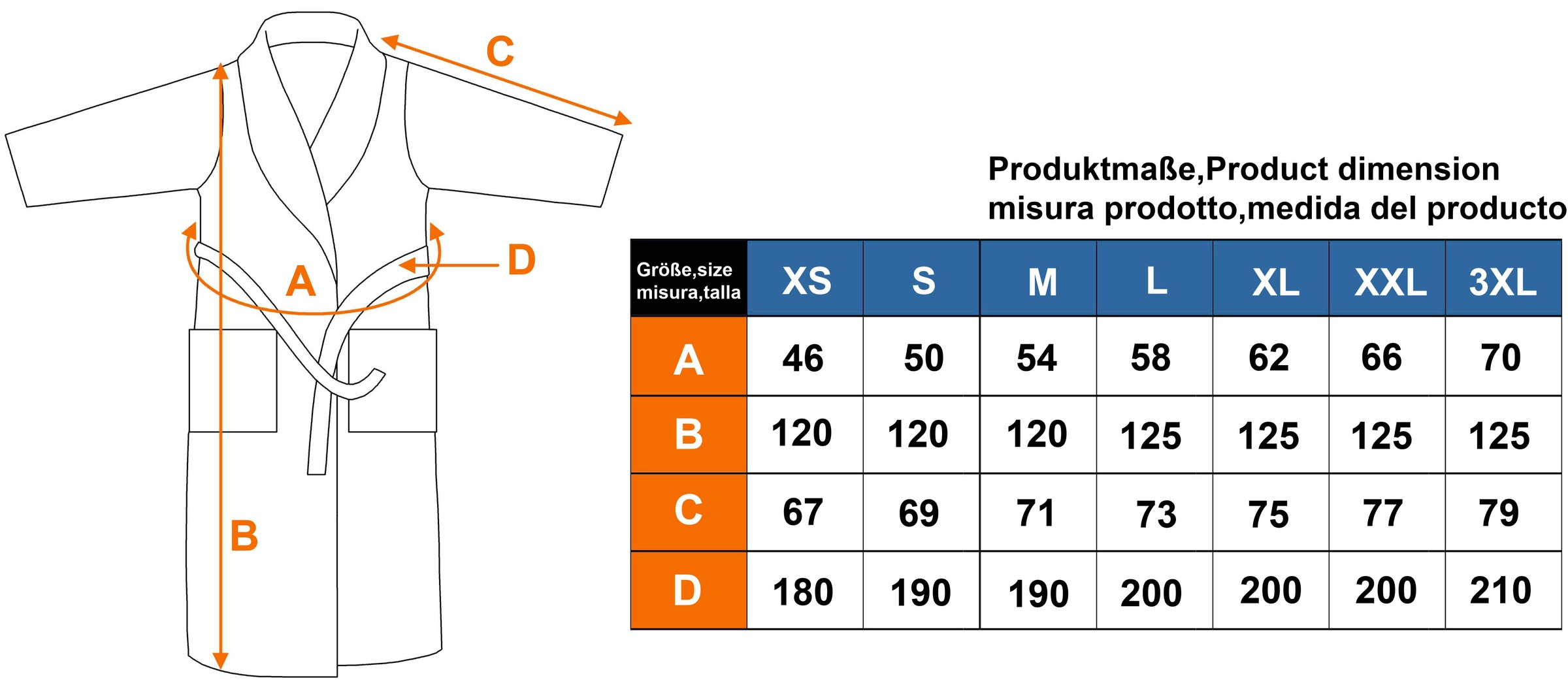 Bruno Banani Damenbademantel »Clement, ideal für Sauna & Spa, Hotelbademantel, Morgenmantel«, (1 St.), 100% Baumwolle, einfarbig, glänzende Streifen-Bordüre, Taschen, XS-3XL