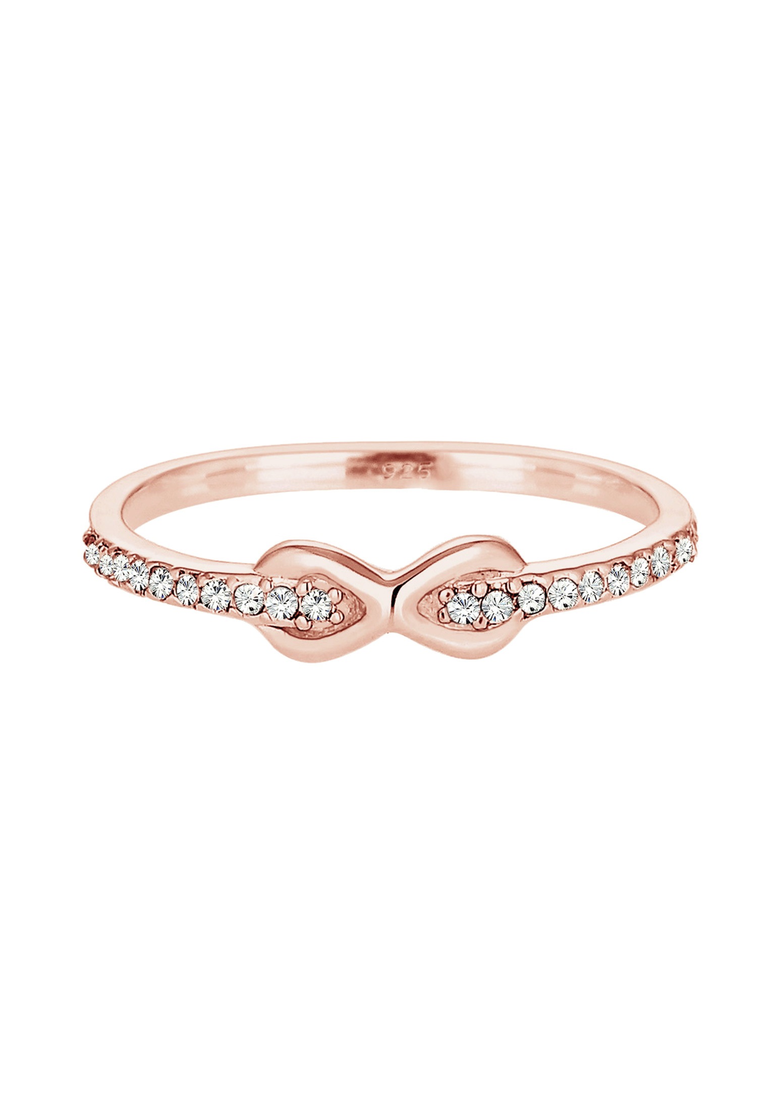 Elli Fingerring »Infinity Glas Kristalle Weiß 925 Sterling Silber«