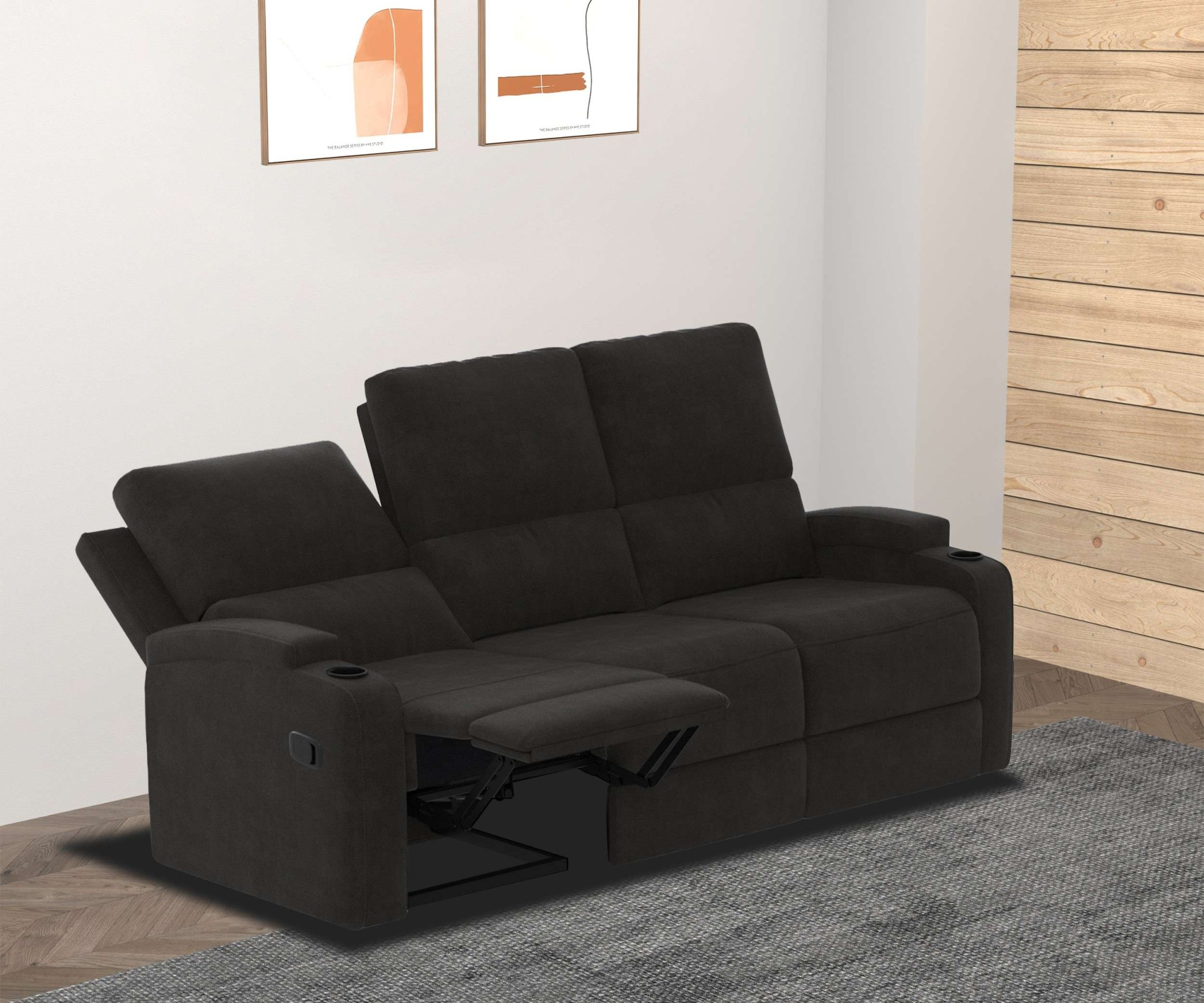 Home affaire 3-Sitzer »Napori«, Kinosofa mit 2 x Relaxfunktion und Getränkehalter