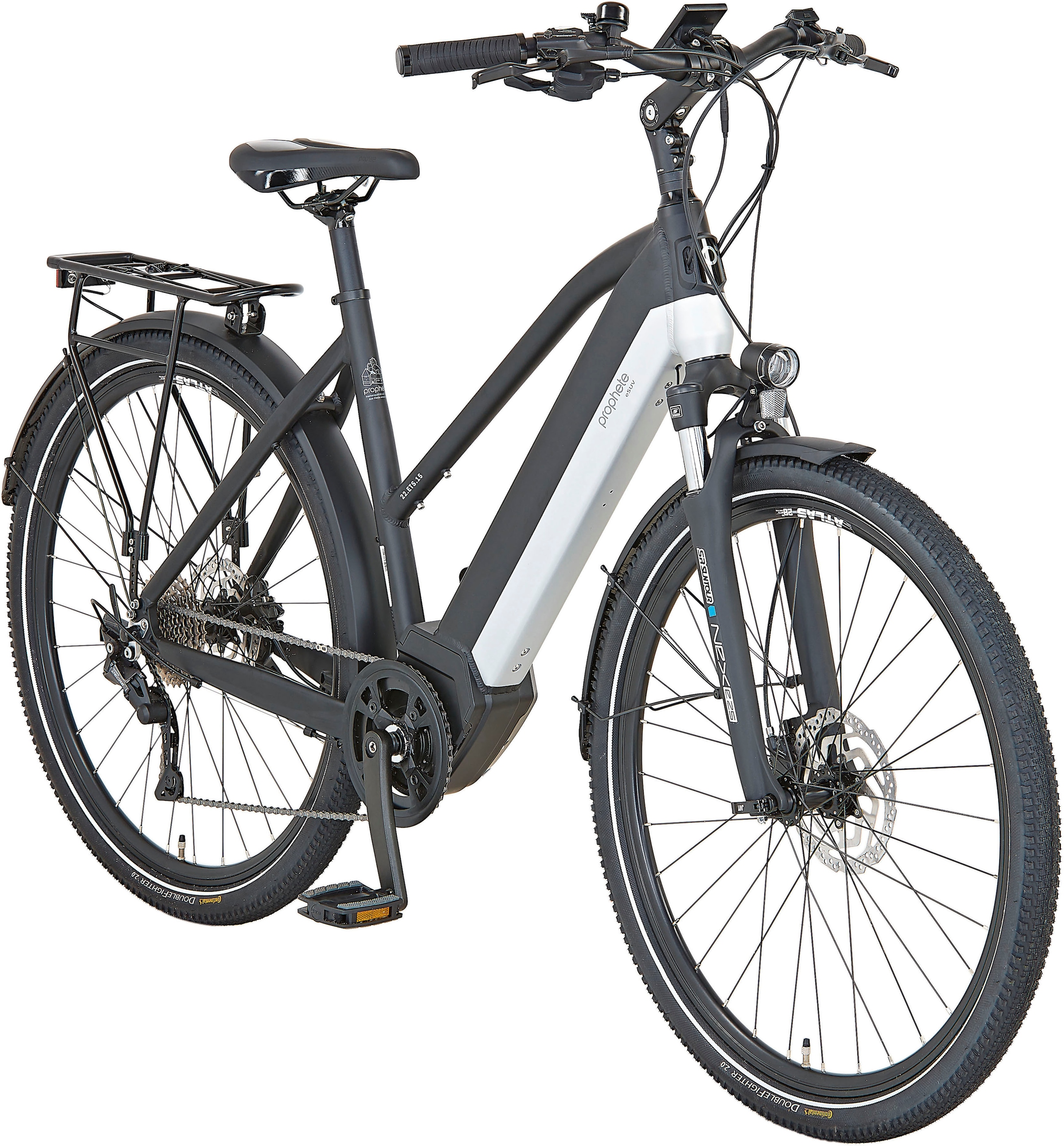 Prophete E-Bike »Entdecker 5.0«, 10 Gang, Shimano, Deore, Mittelmotor 250 W, Pedelec, Elektrofahrrad für Damen