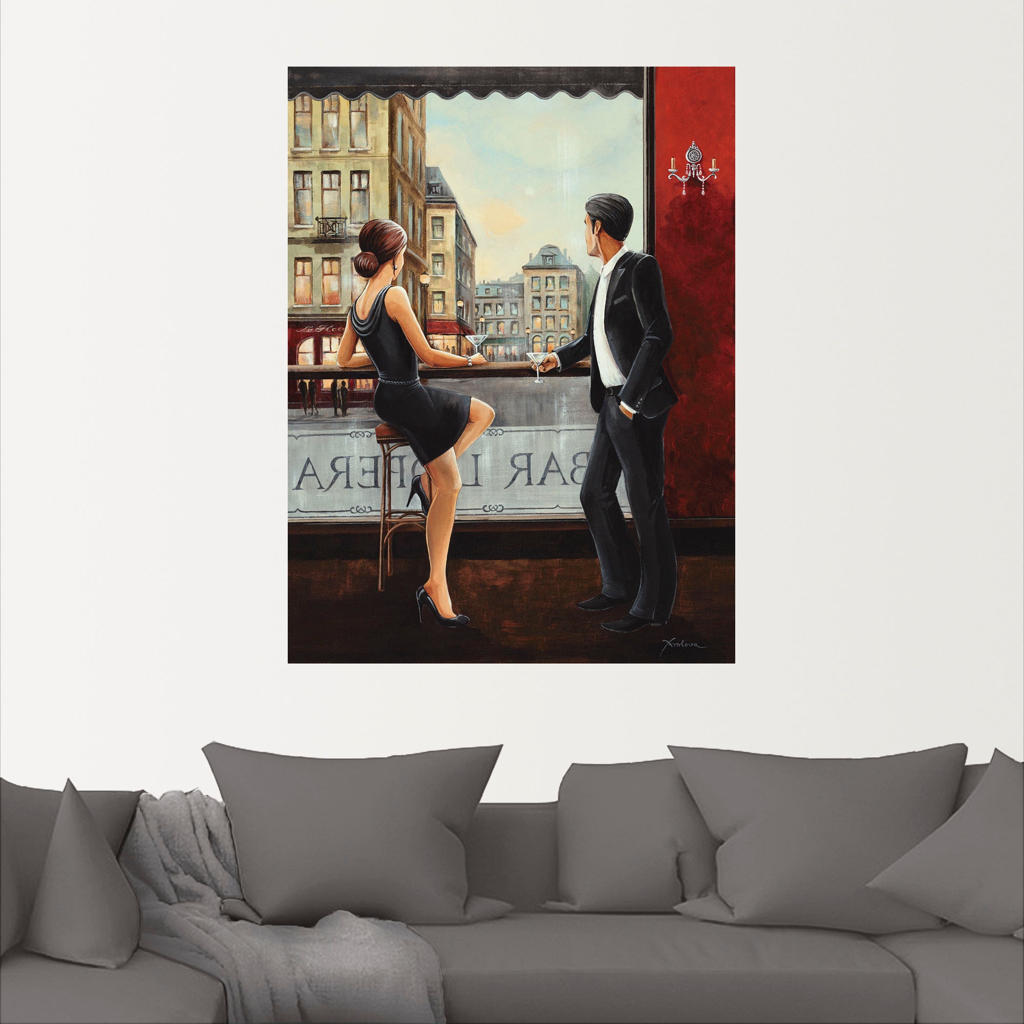 Artland Wandbild »Bar«, Bar & Lounges, (1 St.), als Alubild, Outdoorbild, Leinwandbild, Poster, Wandaufkleber