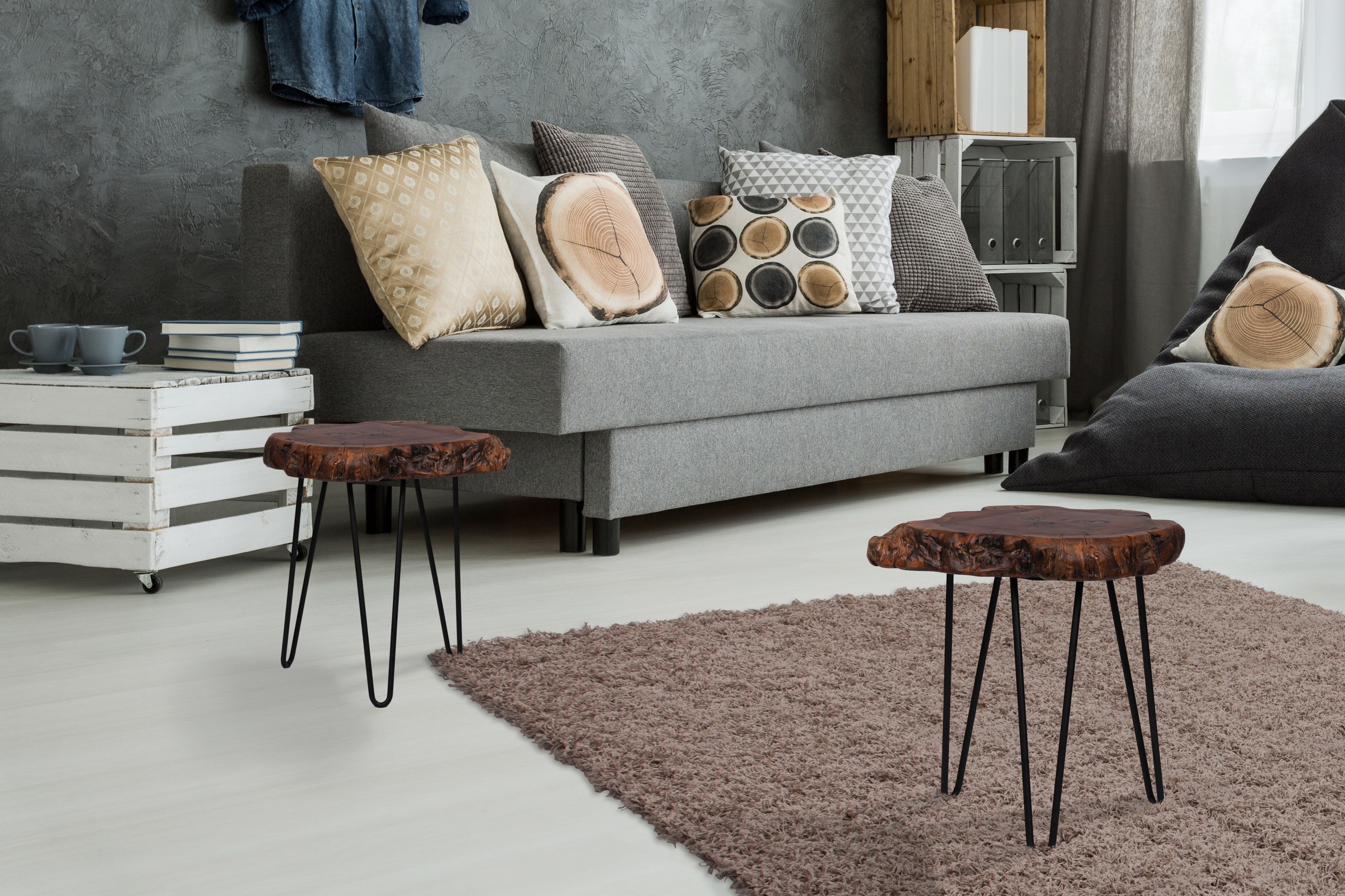 Kayoom Beistelltisch »Woody 310, Beistelltisch aus Naturmaterial, Holz-Tisc günstig online kaufen
