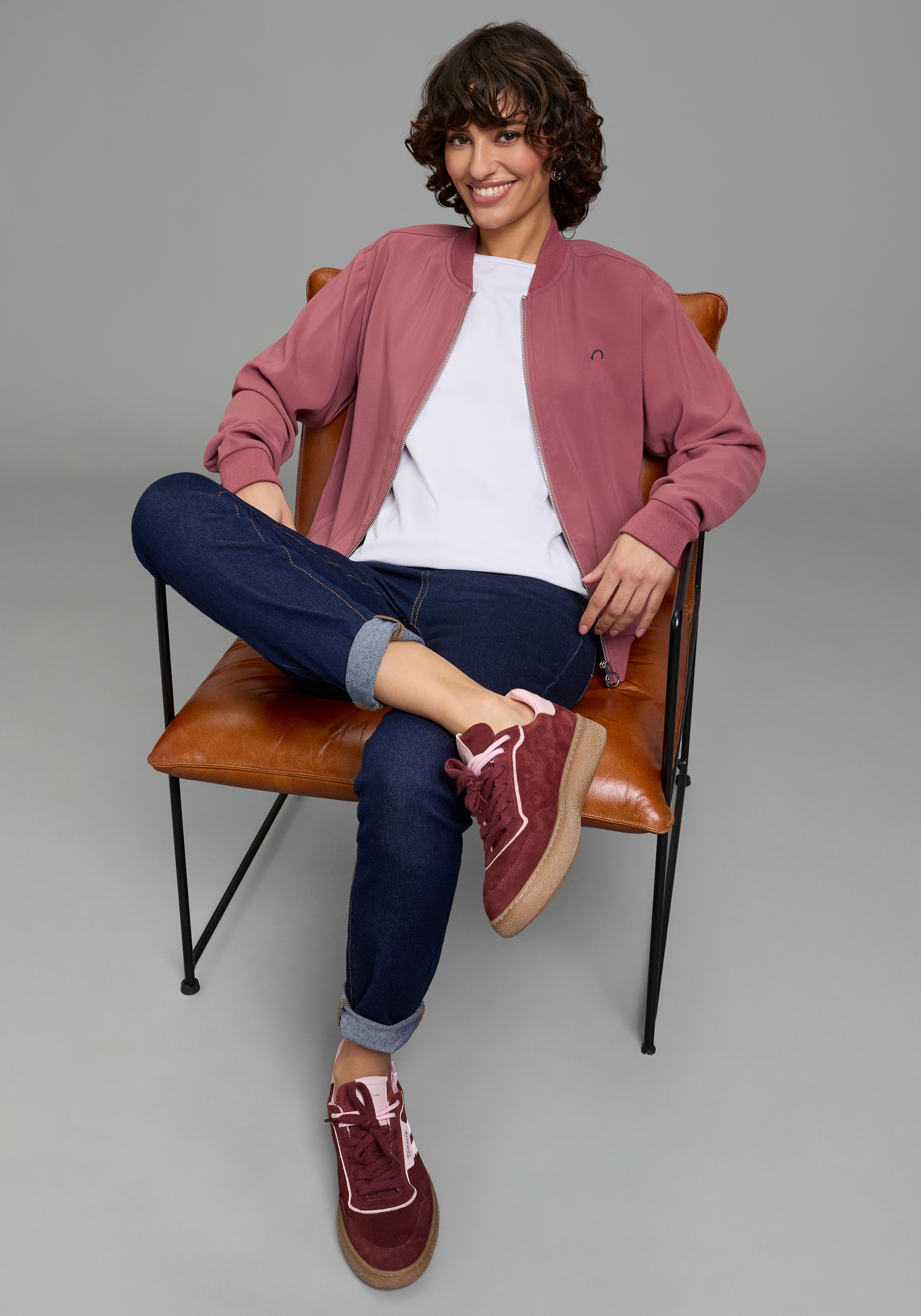 Laura Scott 3/4-Arm-Shirt Basic-Stil, 3/4-Ärmellänge, U-Boot-Ausschnitt