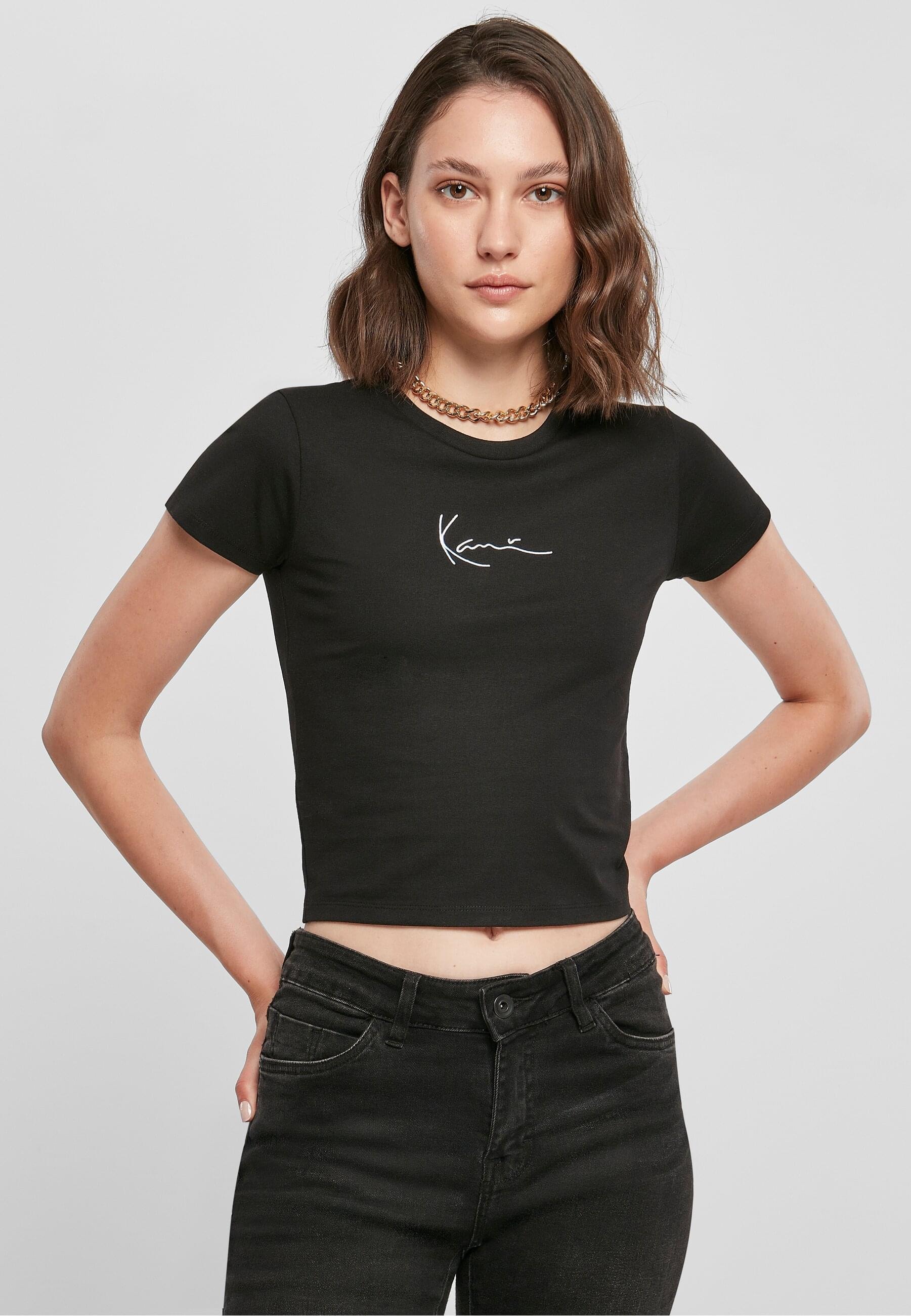 Karl Kani T-Shirt »Karl Kani Damen KKWQ22002BLK SMALL SIGNATURE SHORT TEE BLK« 1 Stk.