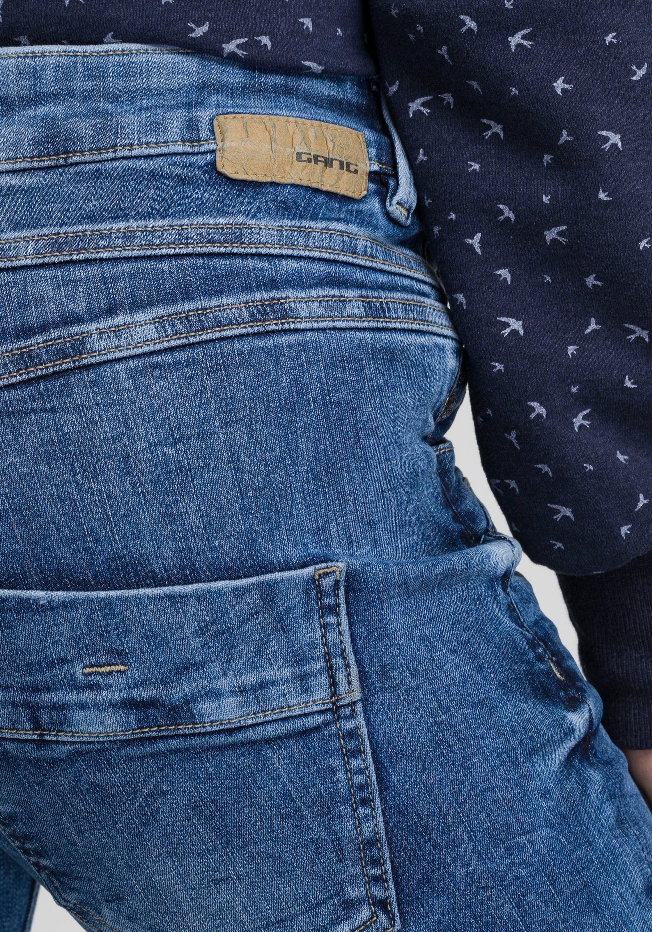 GANG Slim-fit-Jeans »94CARLI«, online mit kaufen offener Knopfleiste