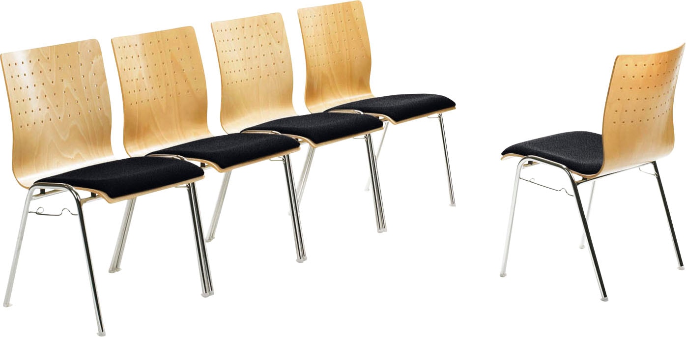 Mayer Sitzmöbel Besucherstuhl »2118«, Struktur (100% Polyester),  Stapelstuhl stapelbar bis 10 Stk. auf Raten bestellen