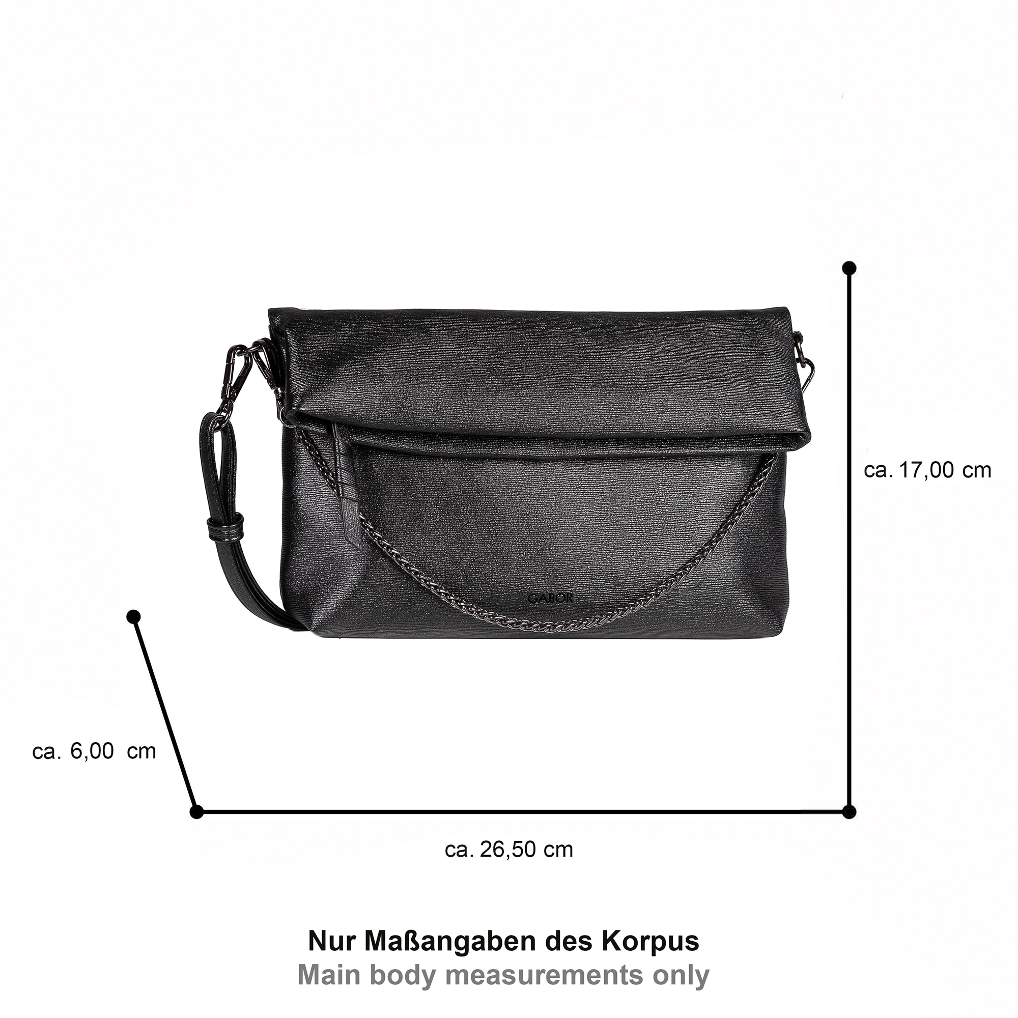 Gabor Umhängetasche »Hava« Damen Abendtasche mit Kette als Umhängeriemen