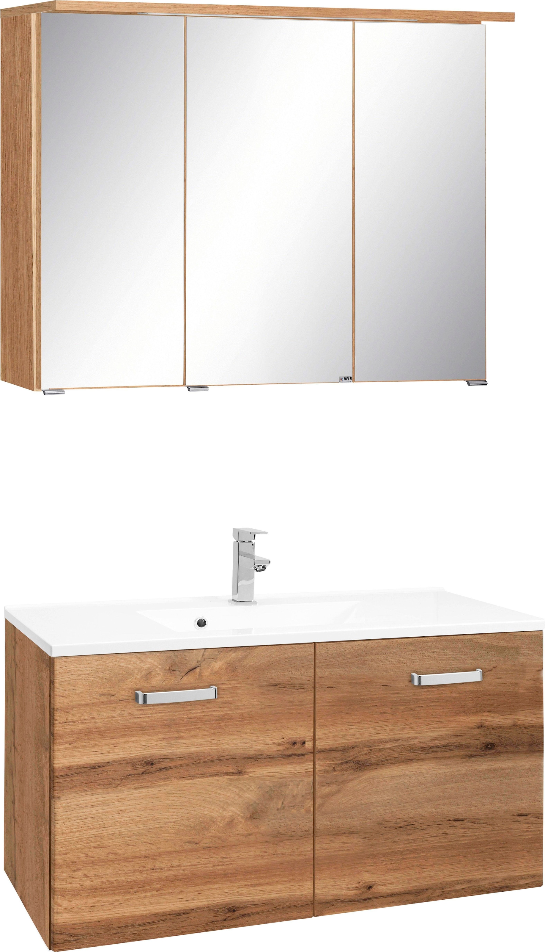 welltime Badmöbel-Set »Ravenna« 2 Stk. tlg. Breite 90 cm, Spiegelschrank un günstig online kaufen