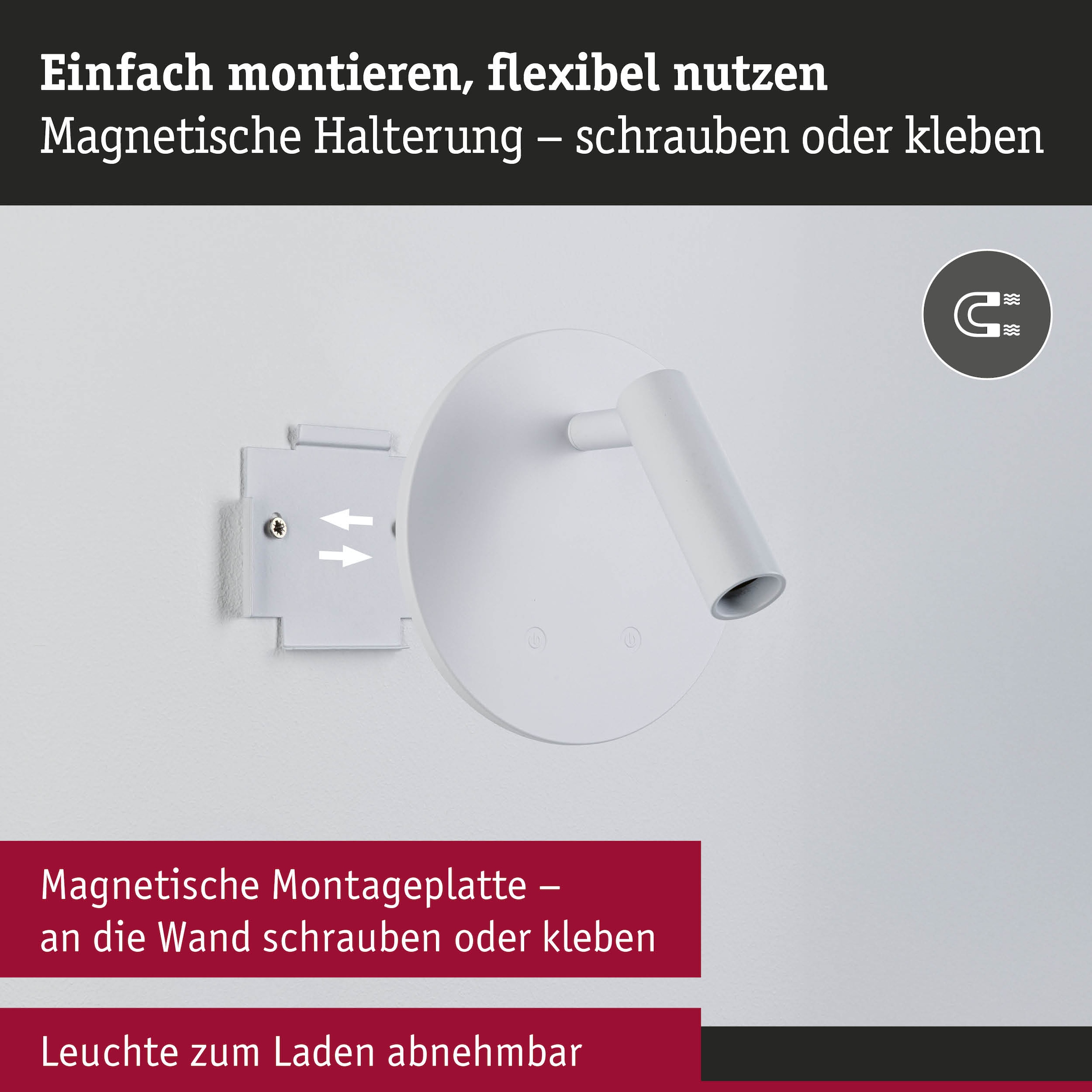 Paulmann LED Wandleuchte »Kiora 1,3W« LED-Modul 1 Stk. Dimmbar