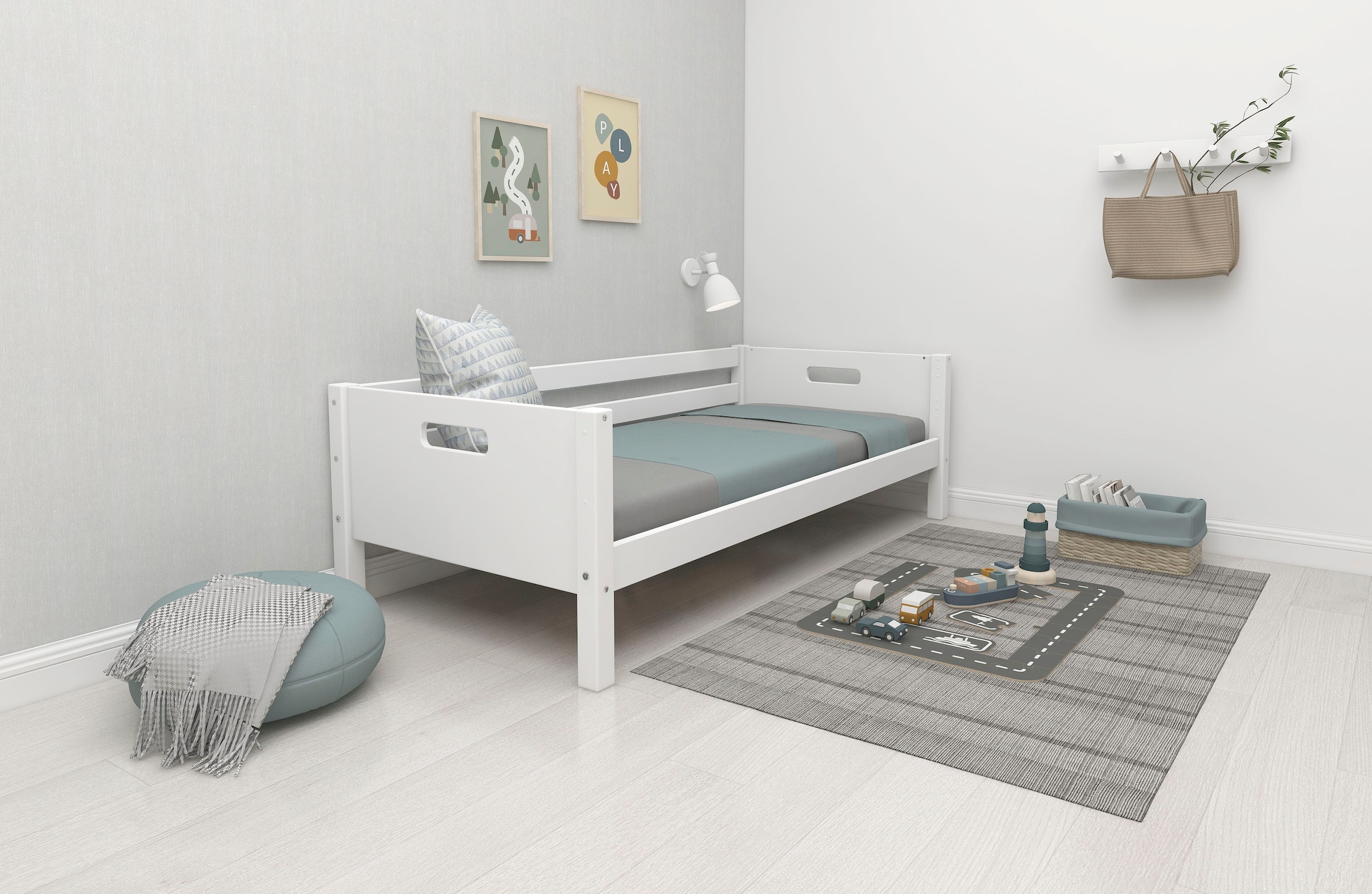 Thuka Einzelbett, Thuka Nordic produziert bei Flexa, incl Rollrost