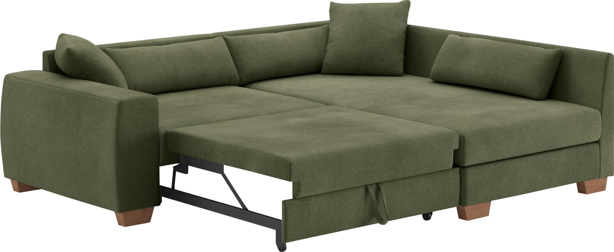 Mr. Couch Ecksofa »L-Form«, Mit Federkern, wahlweise mit Bett und Taschenfederkern