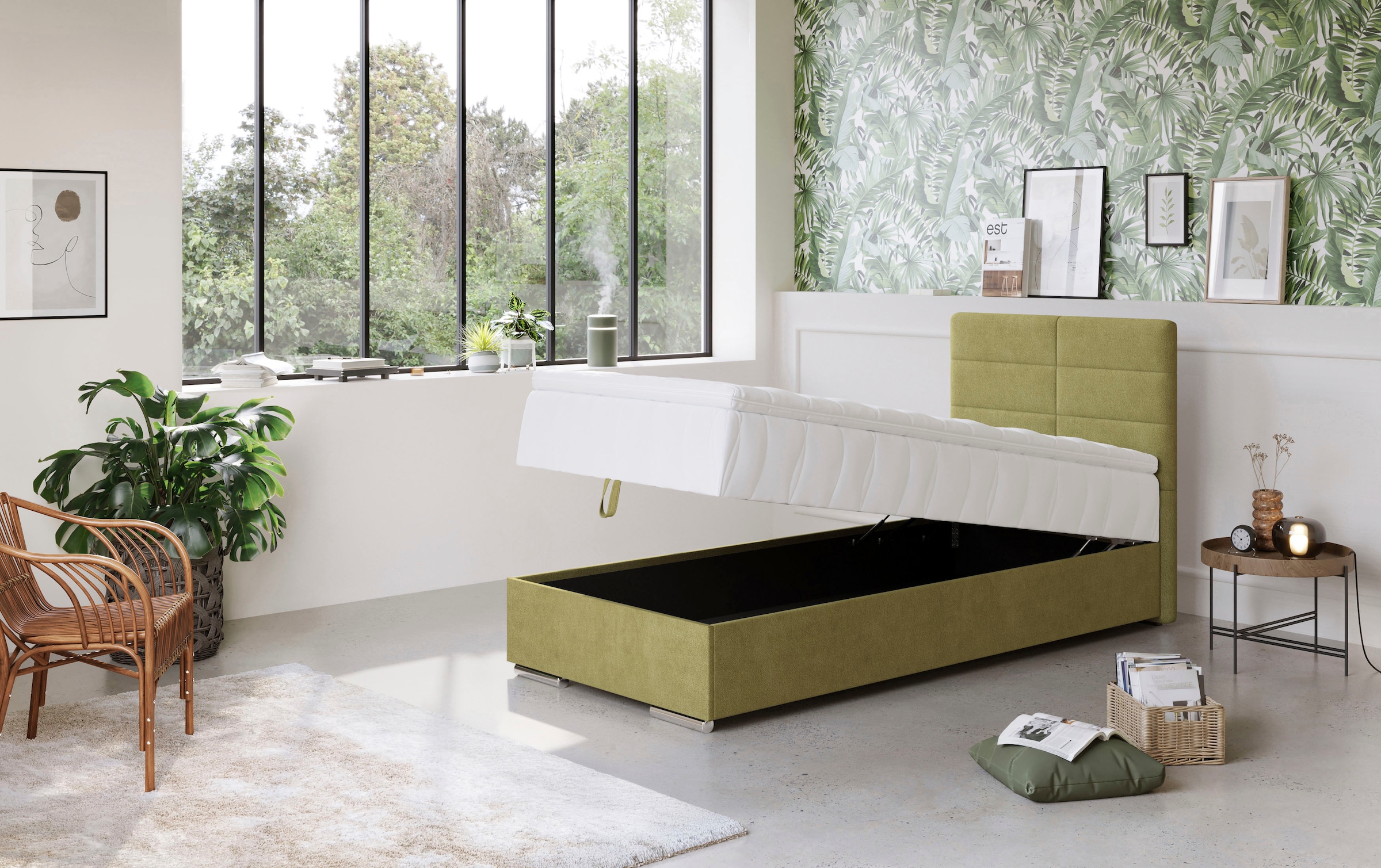 COTTA Boxbett »Tom«, mit Bettkasten, Topper und Zierkissen