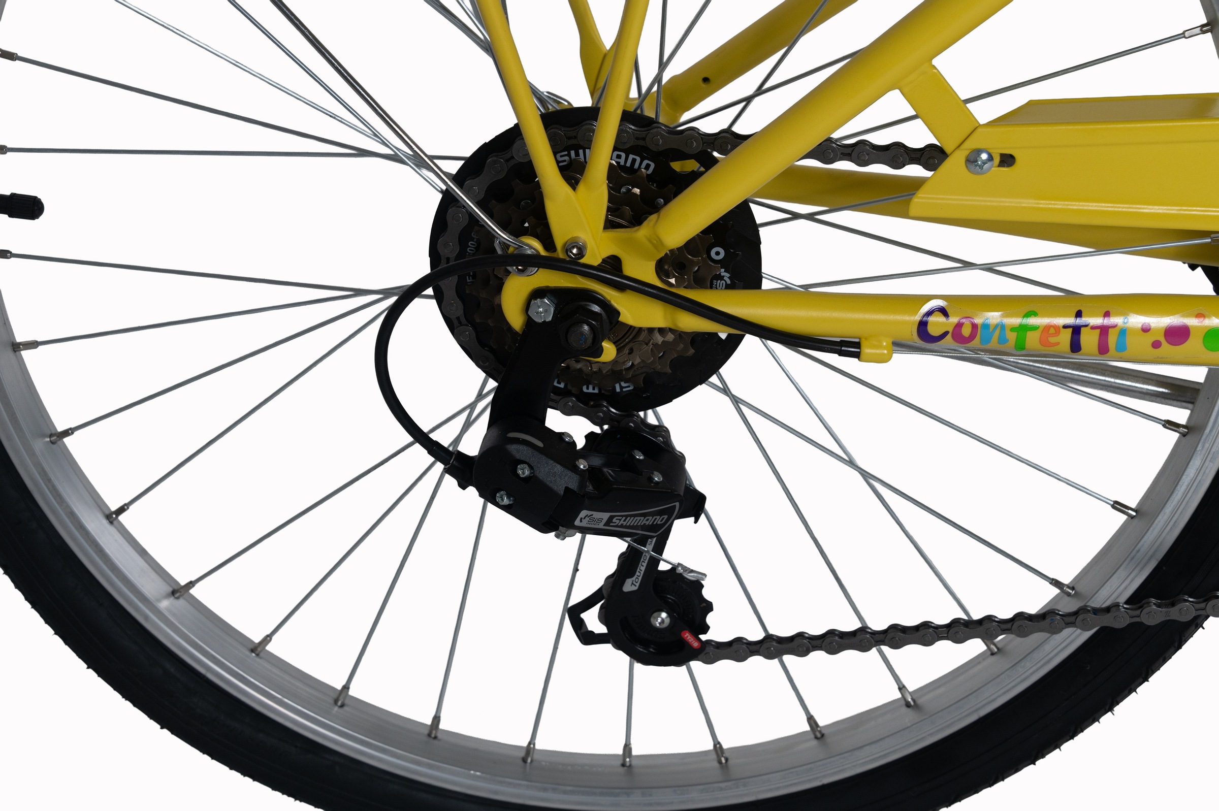Dacapo Jugendfahrrad »DaCapo Kinderfahrrad 24'' Confetti 6 Gänge« 6 Gang Shimano Tourney Schaltwerk Kettenschaltung