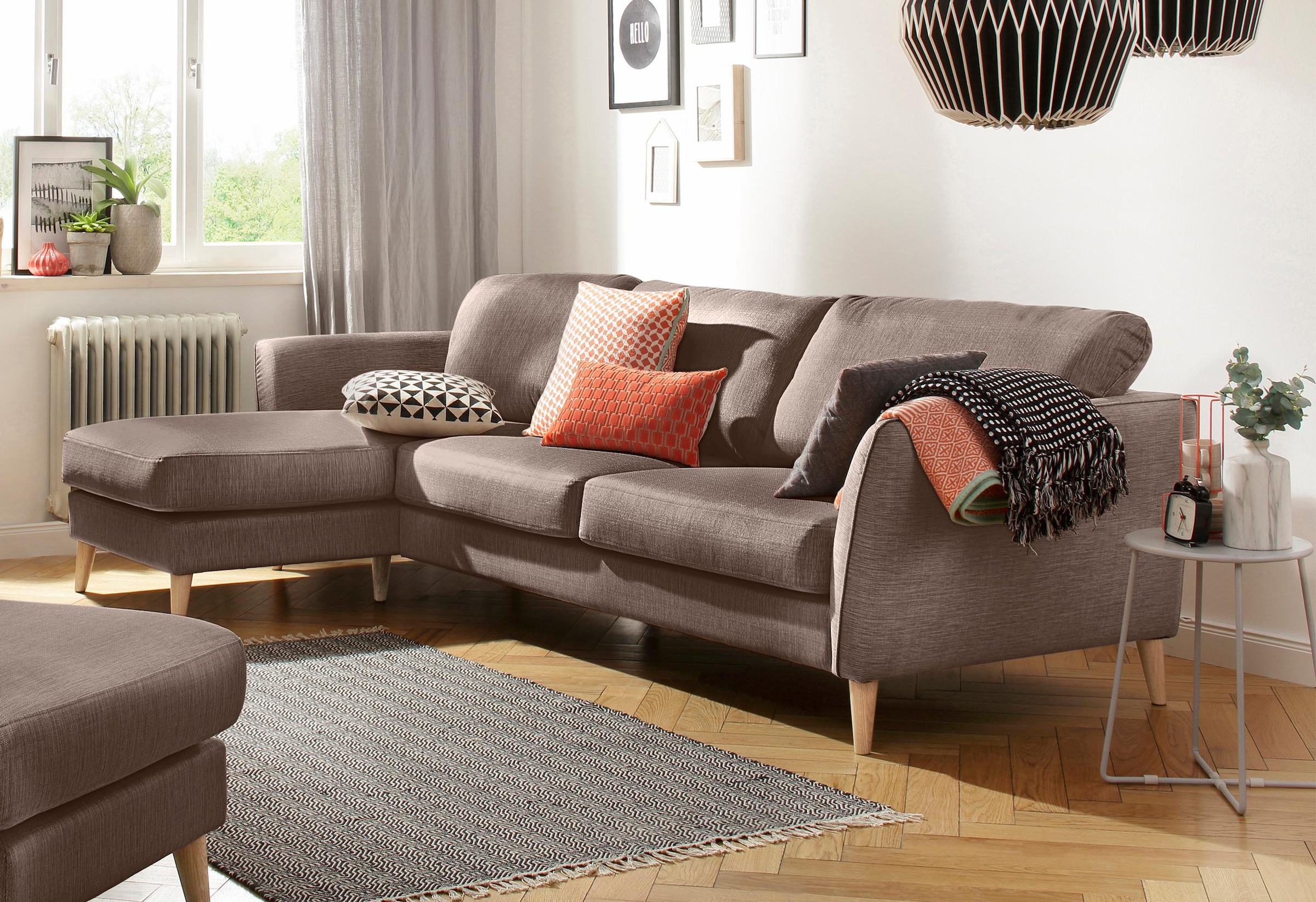 Home affaire Ecksofa "MARSEILLE (279/152cm),L-Form, Rec. rechts/links", Mas günstig online kaufen