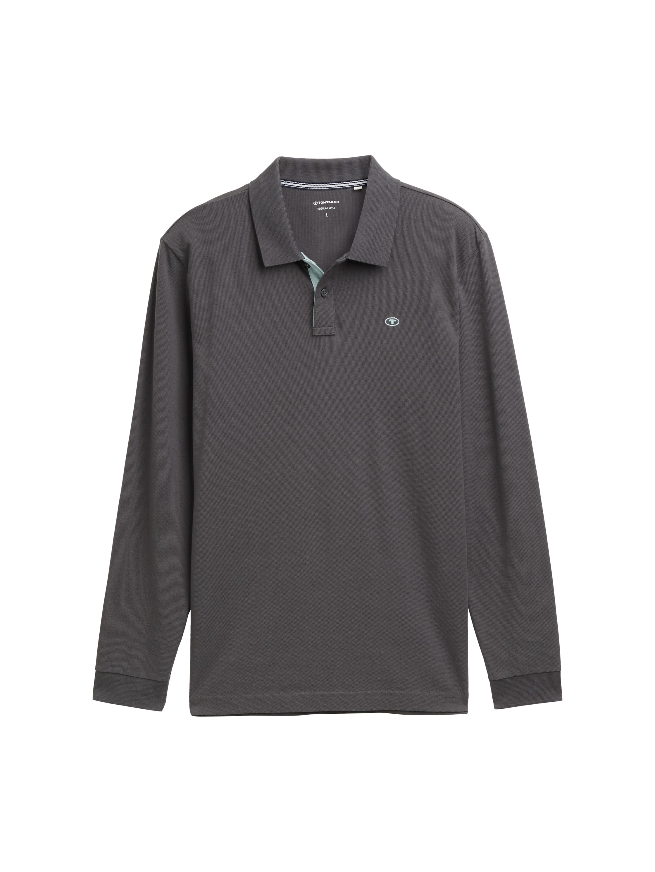 TOM TAILOR Langarm-Poloshirt, mit Logo-Stickerei