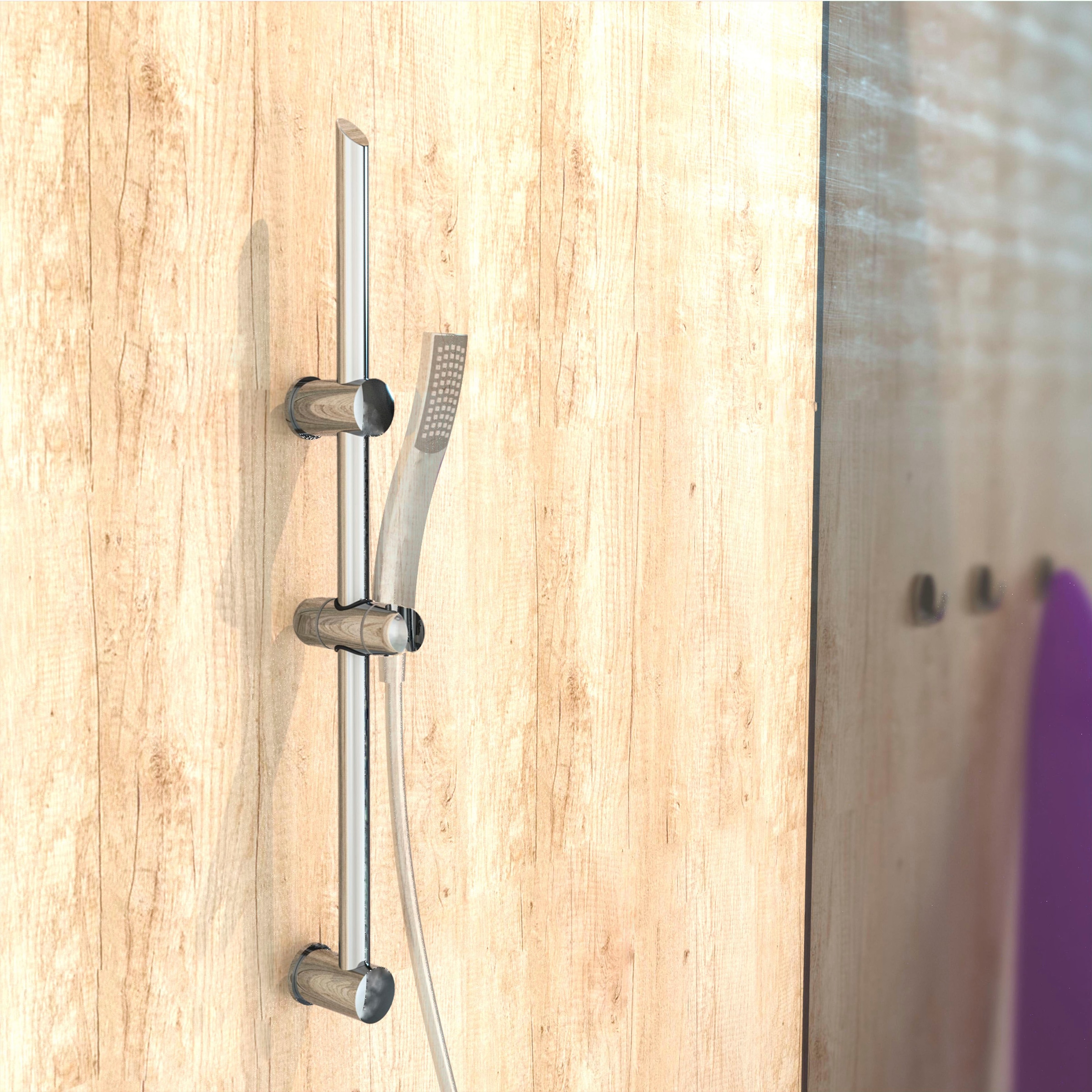 Eisl Stangenbrause-Set Metall-Brausestange inkl. Handbrausehalter, höhenverstellbar