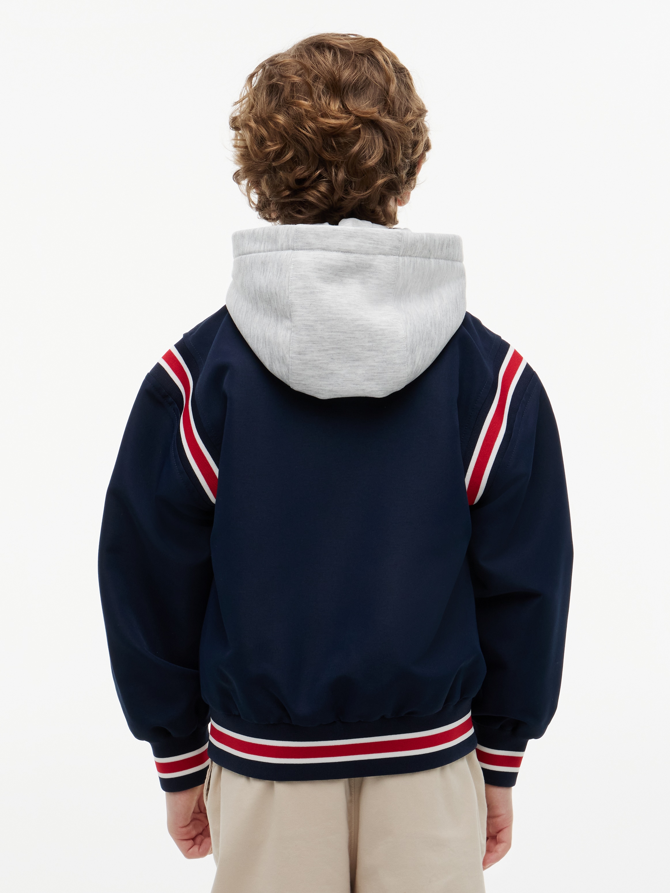 Tommy Hilfiger Bomberjacke mit Kapuze abnehmbare Kapuze, Regular Fit, Kinder bis 16 Jahre