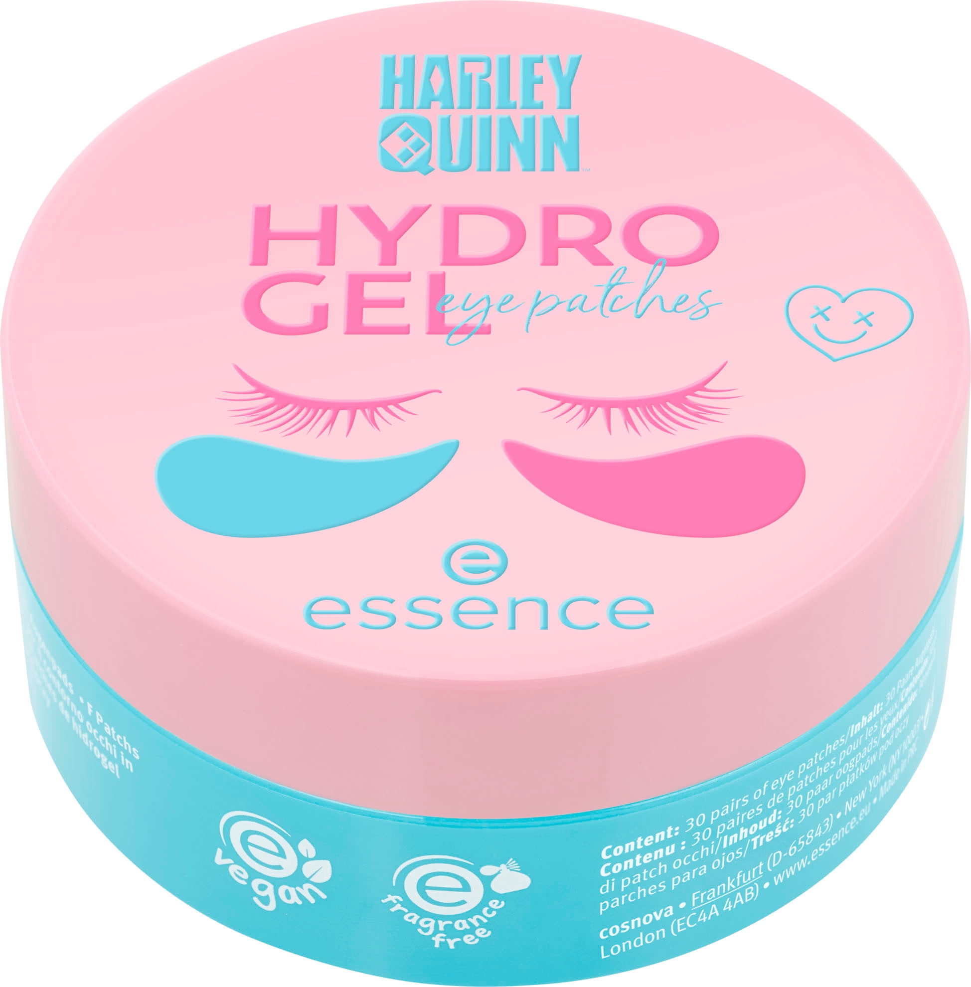 Augenpflege-Set »Harley Quinn HYDRO GEL eye patches 30 Pairs«, (Set), dermatologisch...