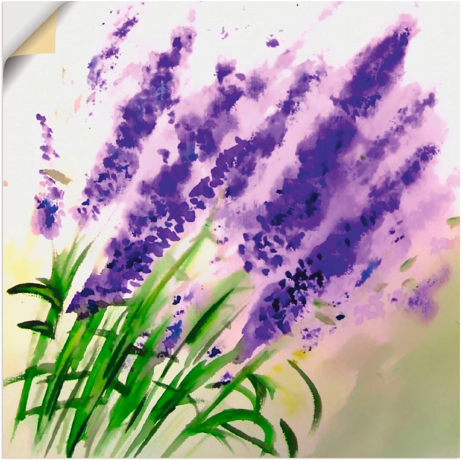 Artland Wandbild »Lavendel-aquarell«, Blumen, (1 St.), in vielen Größen