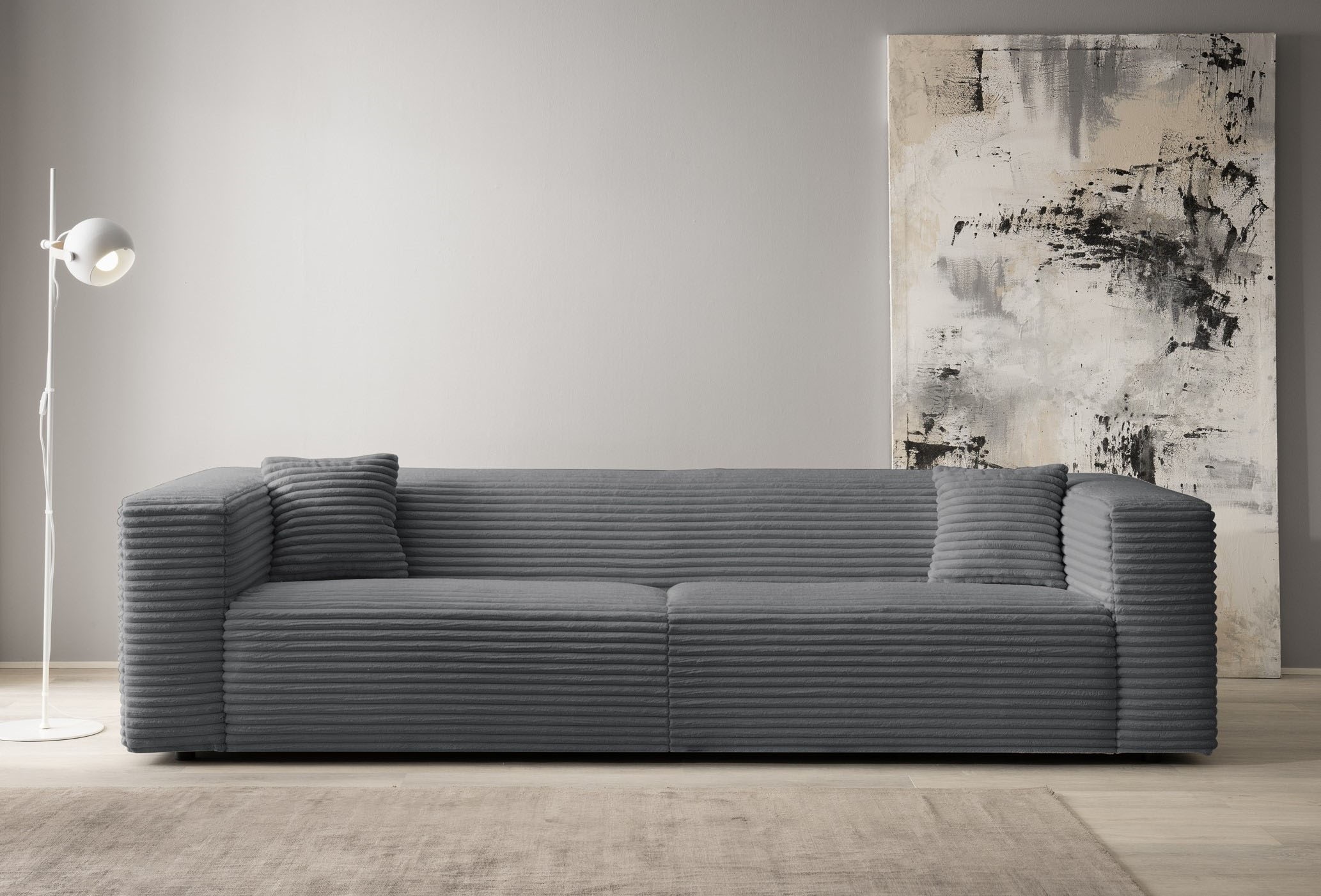 andas 3-Sitzer »BAKELS, Couch in Cord oder Boucle-Stoff, Sofa im modernen D günstig online kaufen