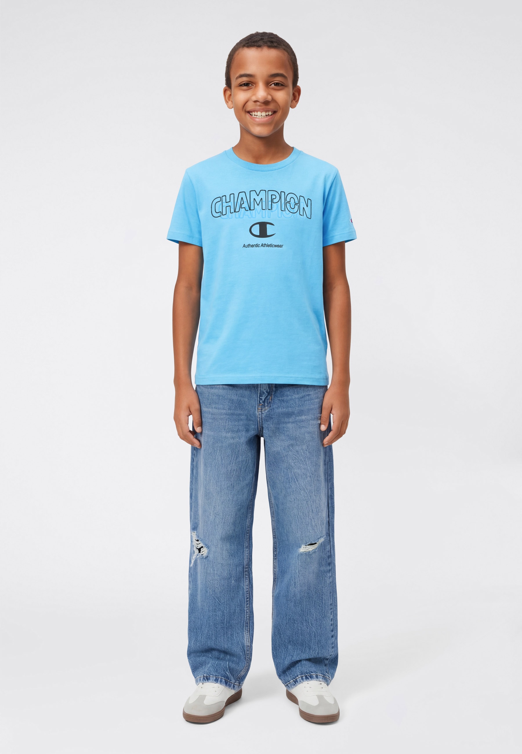 Champion T-Shirt »Graphic T-Shirt« 1 tlg. für Kinder, sportlicher Stil, Kurzarm, für sportliche Aktivitäten