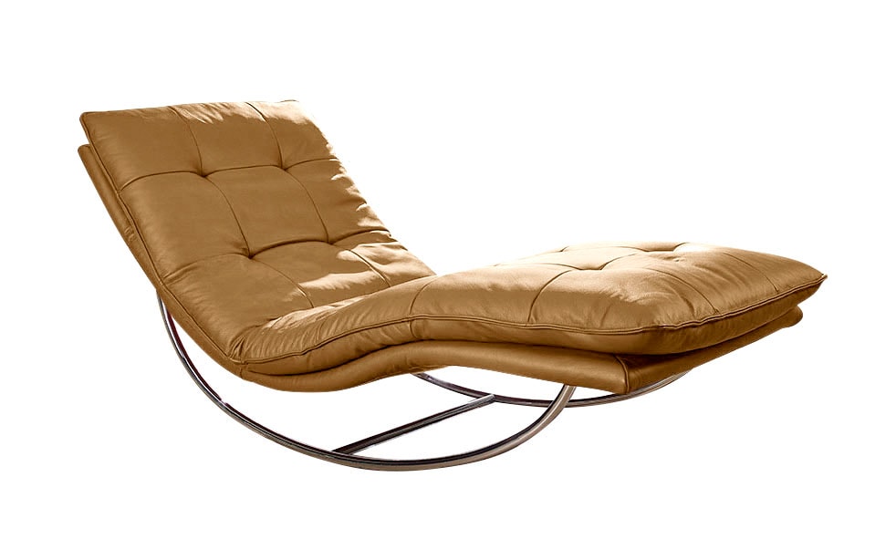 W.SCHILLIG Relaxliege »daily dreams«, in Waffelkissen-Optik, Schaukelgestell Chrom glänzend, in 2 Breiten