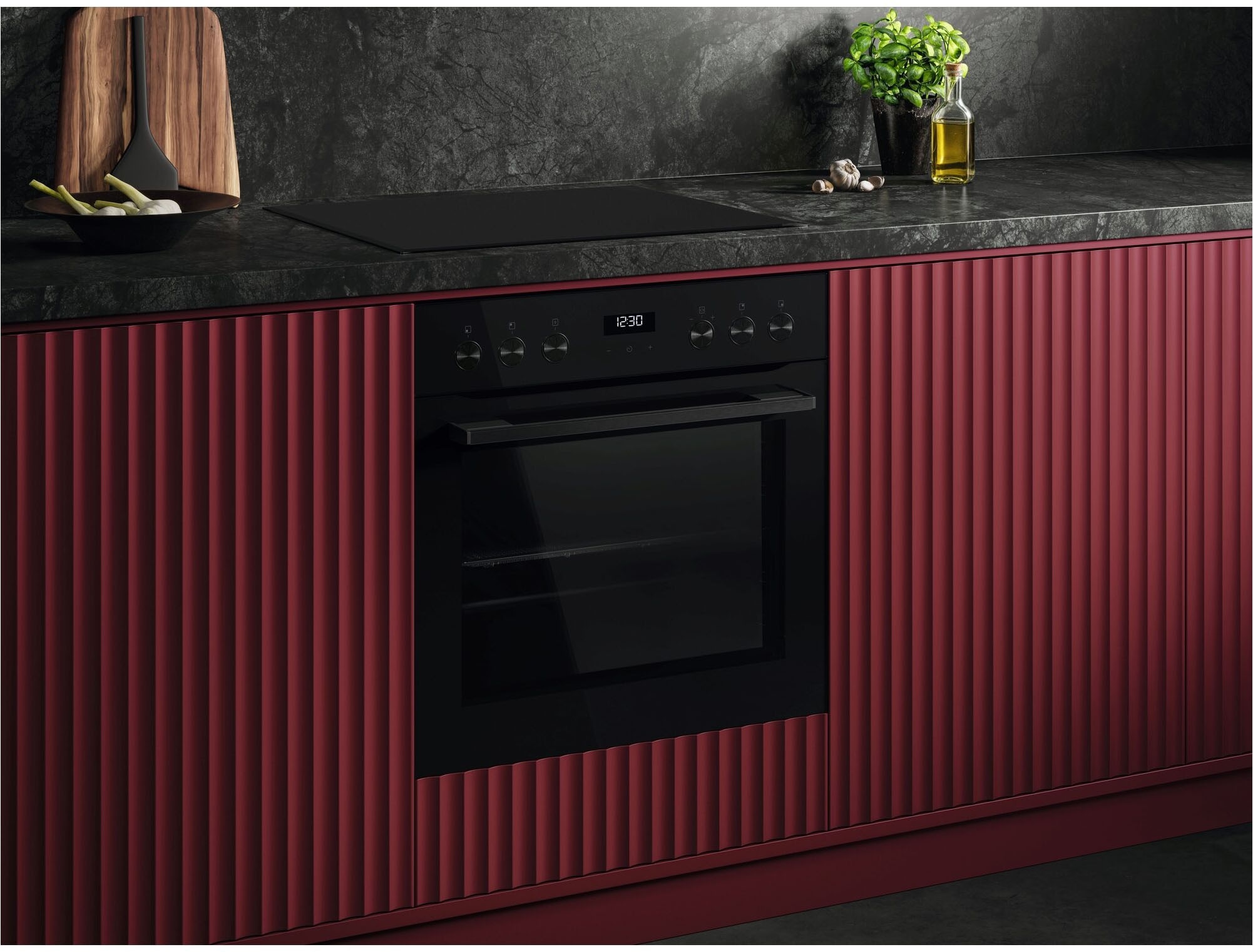 AEG Elektro-Herd-Set Serie 5000 »OU5AE20SK« Aqua Clean Einbaukochfeld mit Herd: Heißluft für gleichmäßig perfekte Ergebnisse