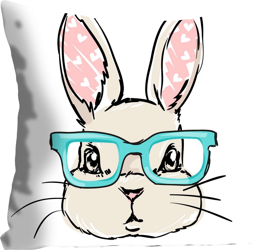 queence Dekokissen »Leandros«, (1 St.), mit einem Hasen mit Brille kaufen