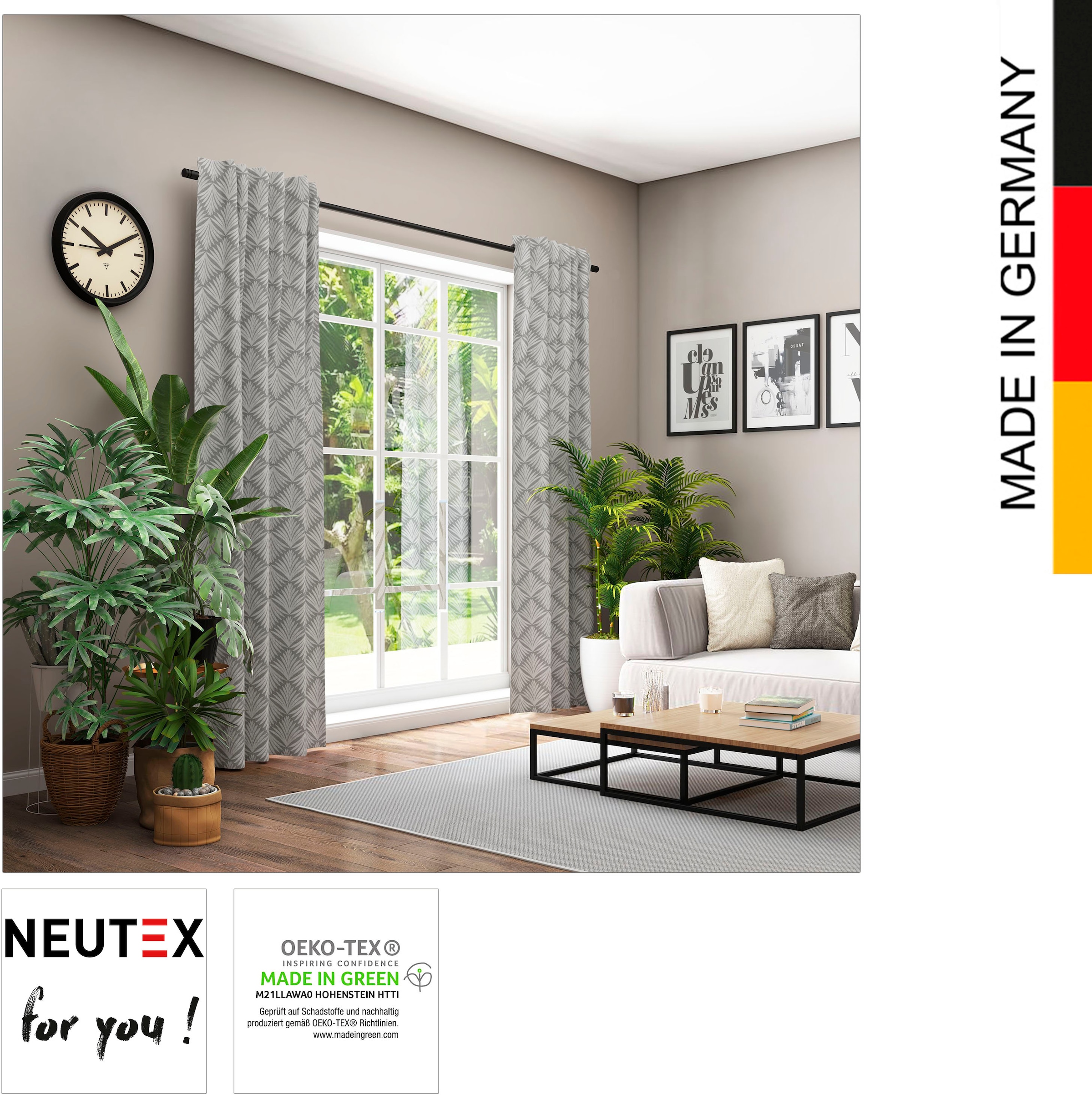 Neutex for you! Vorhang »Como«, (1 St.), moderne Klassik