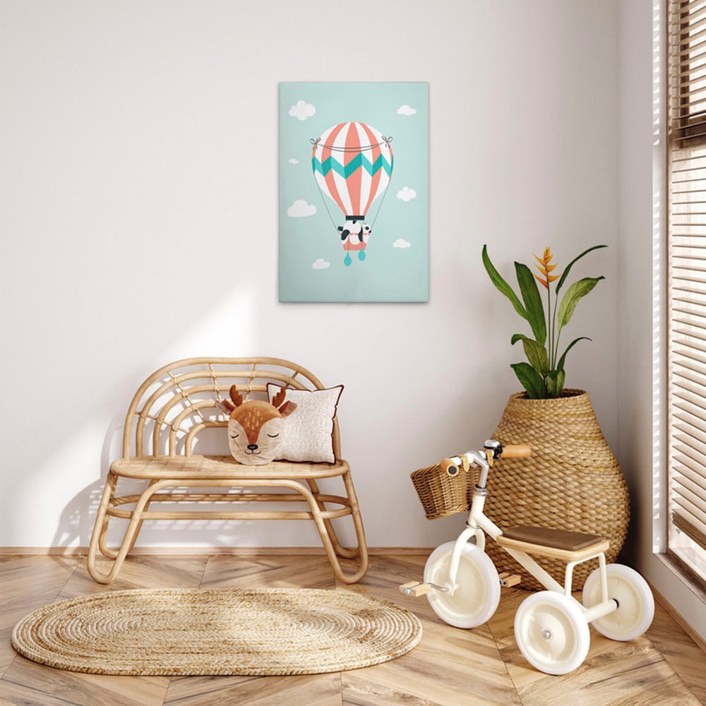 A.S. Création Leinwandbild »Animal Balloon 1 - Wandbild Grün Weiß Rot Keilr günstig online kaufen