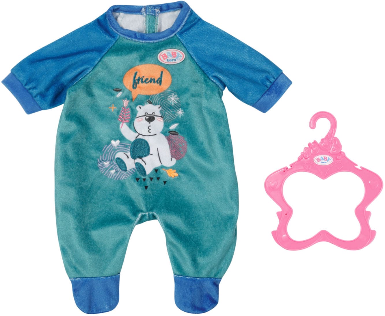 Baby Born Puppenkleidung »Strampler Blau, 43 cm«, mit Kleiderbügel kaufen