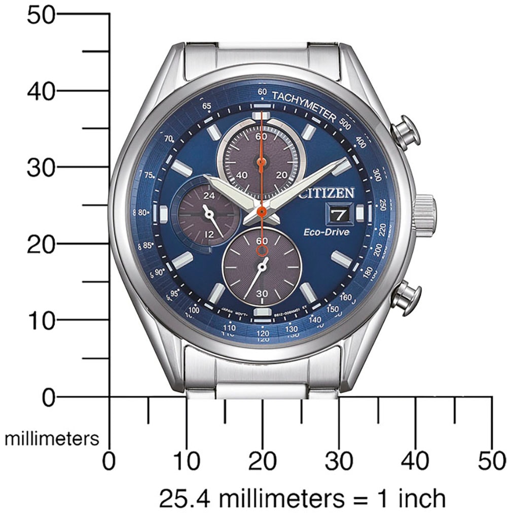 Citizen Chronograph, Armbanduhr, Herrenuhr, Solar, Stoppfunktion, Edelstahlarmband