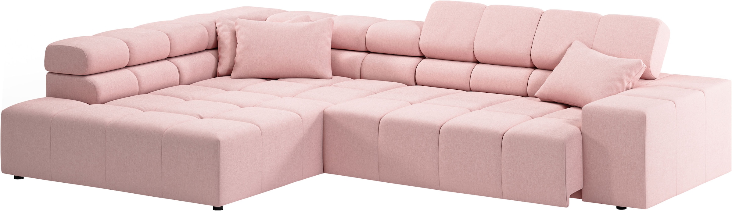 INOSIGN Ecksofa »Ancona incl. Kopfteilverstellung, OTTOs Choice, Breite 319cm, L-Form«, wahlweise motorische Sitztiefenverstellung, auch in Cord + Easy Care