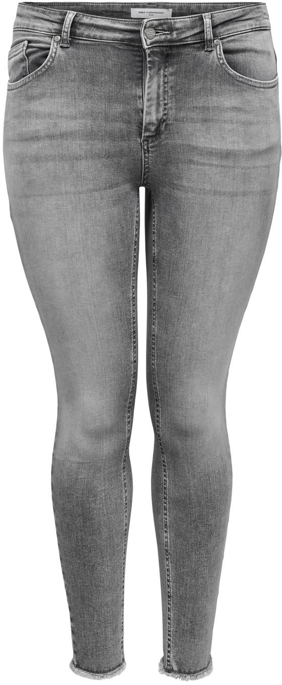 ONLY CARMAKOMA Skinny-fit-Jeans »CARWILLY REG SK ANK JNS«, in washed-out Optik