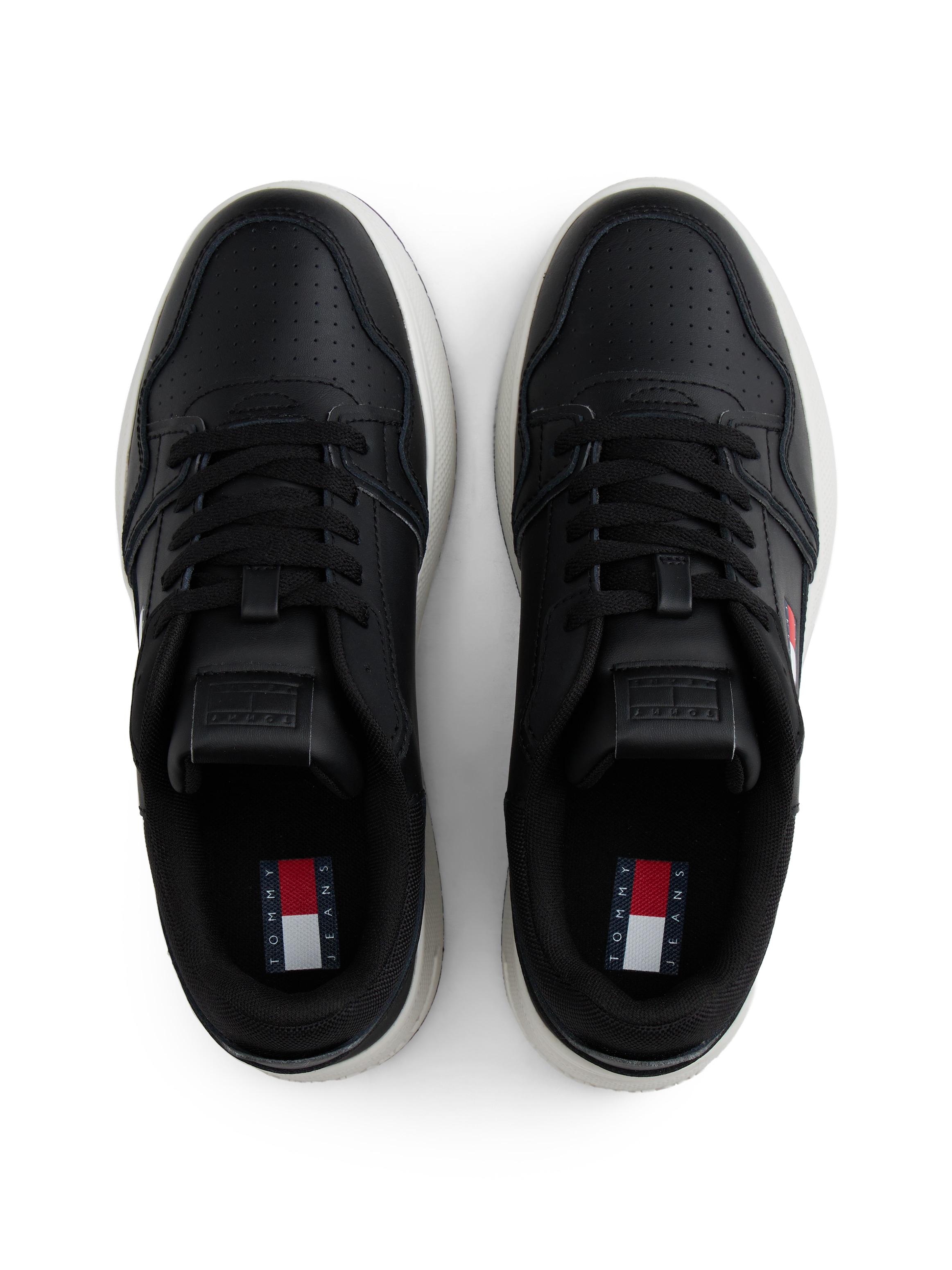 Tommy Jeans Keilsneaker »TJW RETRO BASKET FLATFORM«  , Plateau, Freizeitschuh, Schnürschuh, mit Lochmuster, im Basket-Look