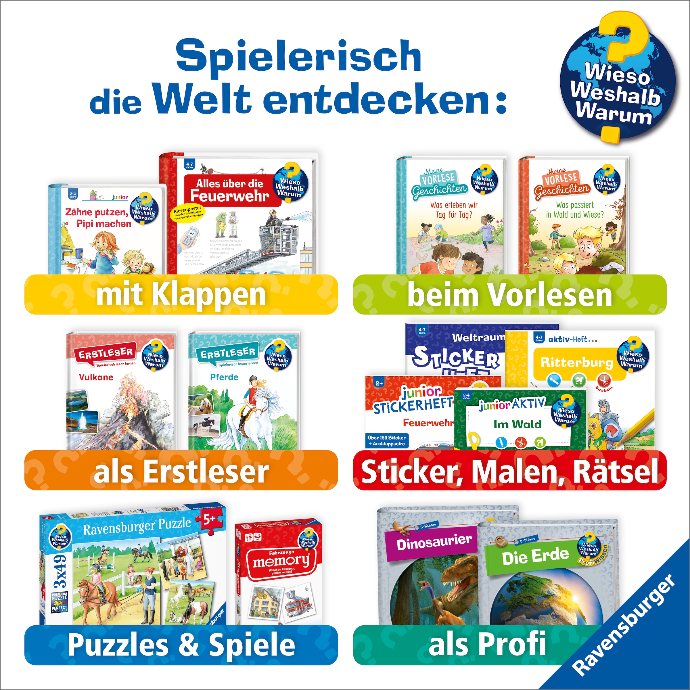 Ravensburger Adventskalender »Ravensburger Minis - Mein Adventskalender 2026 -Wieso? Weshalb? Warum?« ab 3 Jahren
