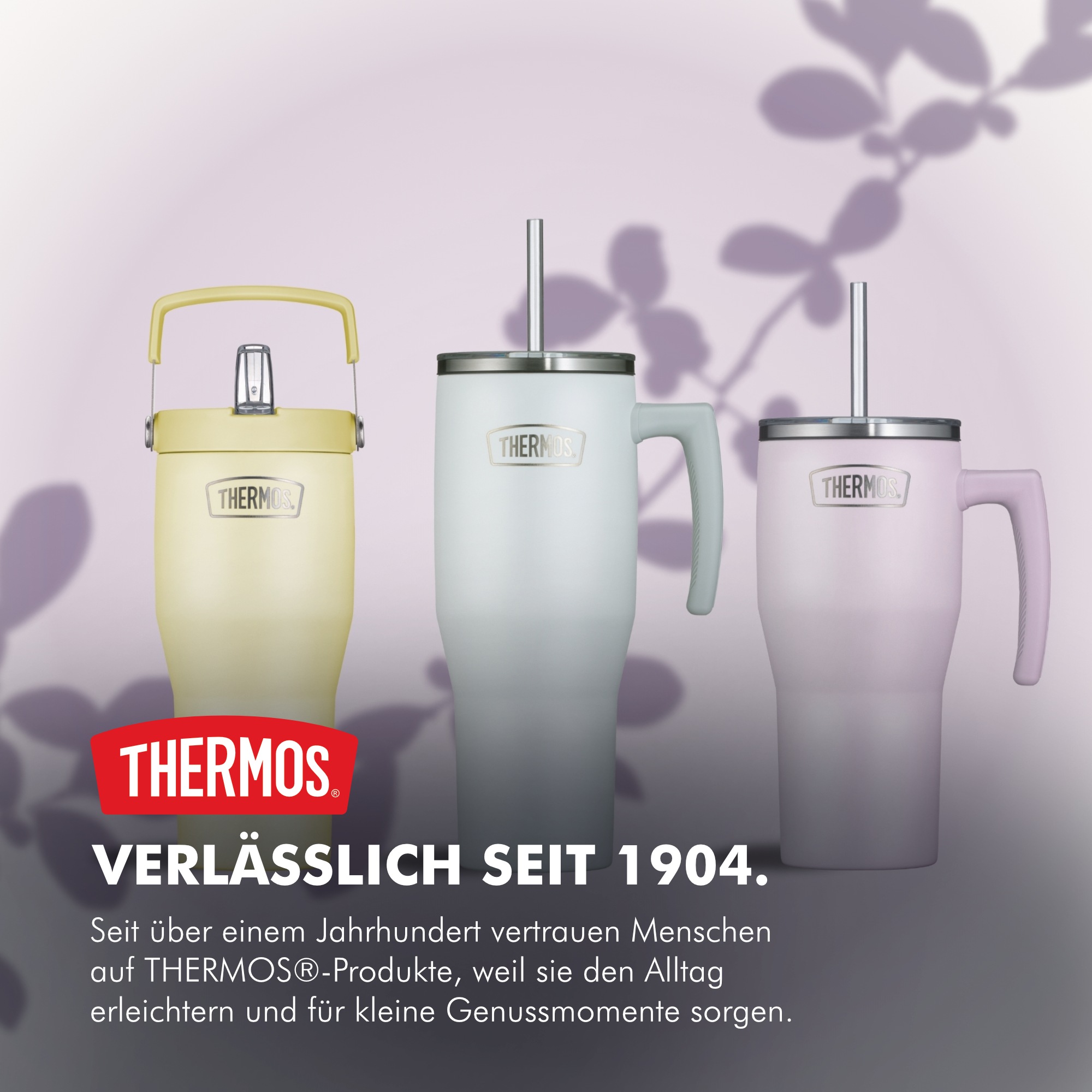 THERMOS Thermobecher »REFRESHING SERIES ISOLIERTRINKBECHER mit Strohhalm« 0,85l, 6h heiß & 6h kalt, mit Griff