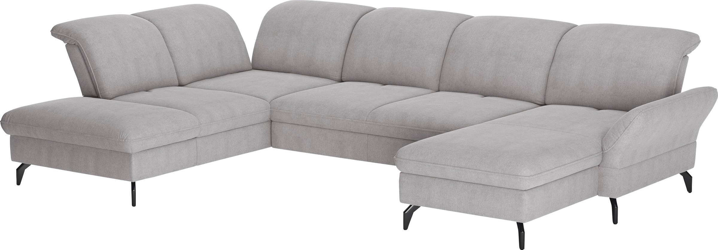 sit&more Wohnlandschaft »Leandro U-Form«, Wahlweise mit Bett-, Kopfteil - und Armlehnfunktion, sowie Bettkasten
