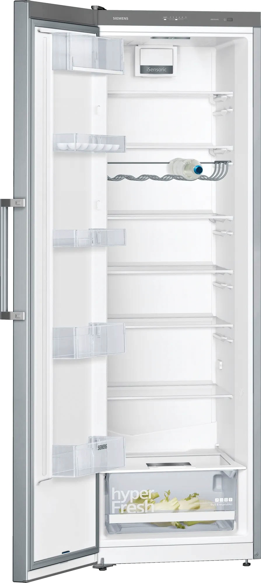SIEMENS European Side-by-Side iQ300, 186 cm hoch, 120 cm breit, mit Flaschenregal-höhenverstellbare Füße