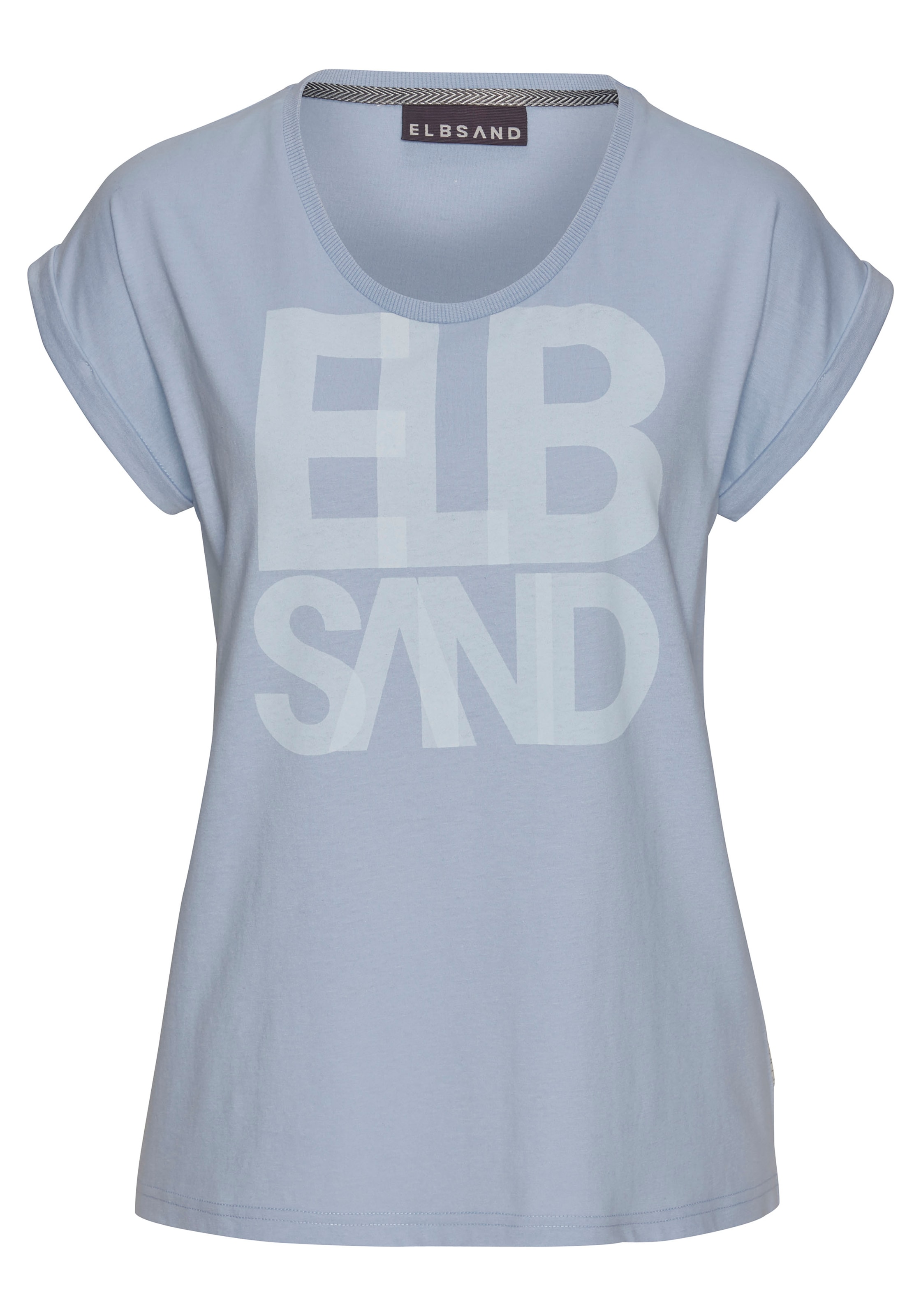 Elbsand T-Shirt »Eldis«, mit Logodruck, Kurzarmshirt aus Baumwoll-Mix, sportlich-casual