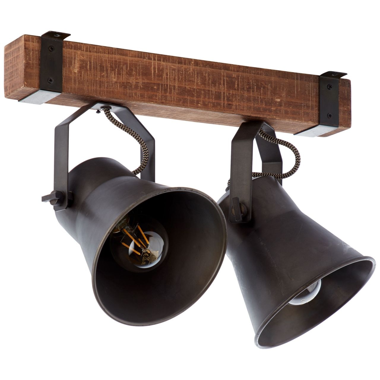 Brilliant Deckenstrahler »Plow« E27 1 Stk. Spotbalken 2flg schwarz stahl