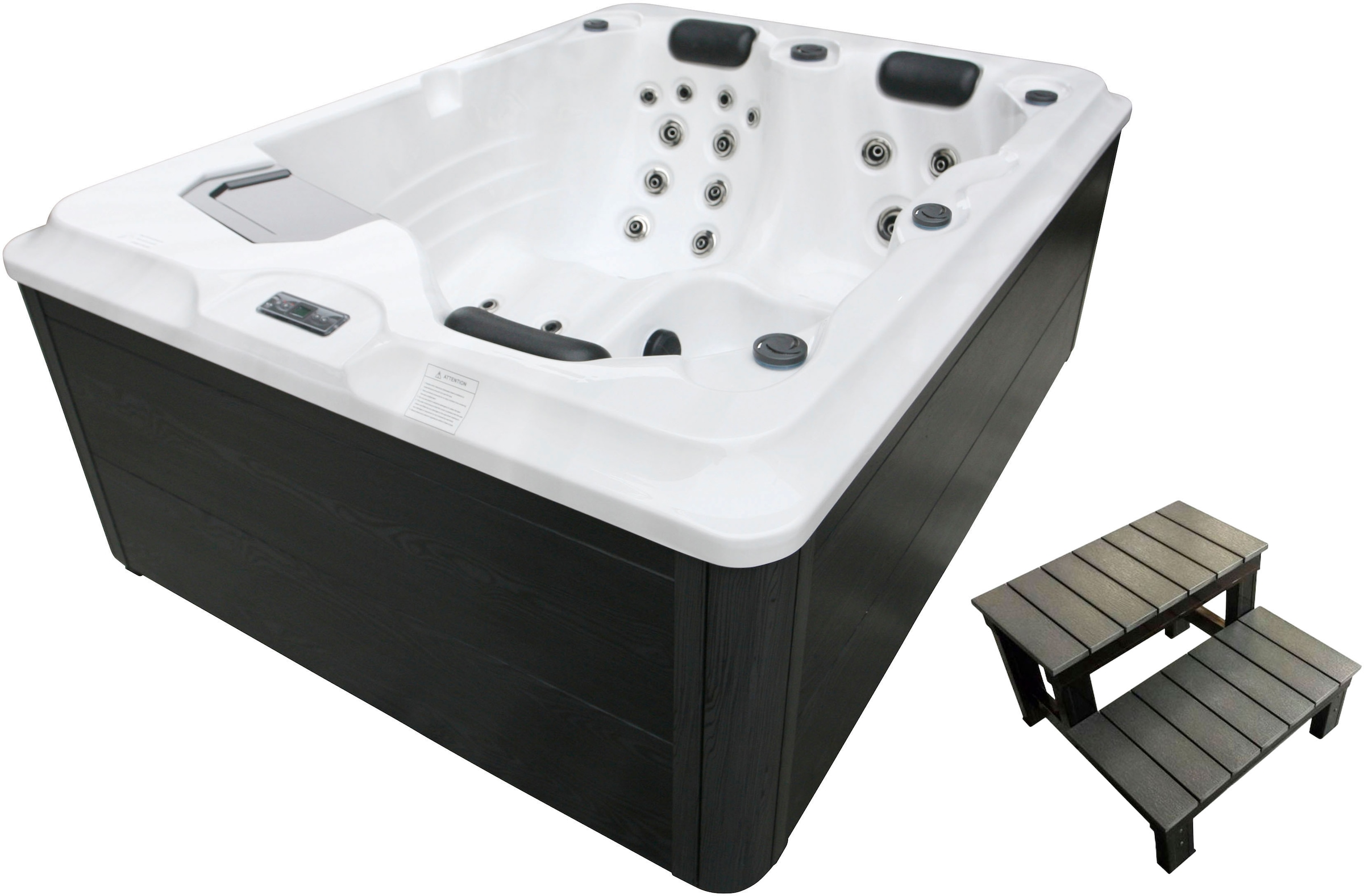 Sanotechnik Whirlpool »FIJI«, (Set), 210x160x80 cm, inkl. Einstiegsleiter und Abdeckung