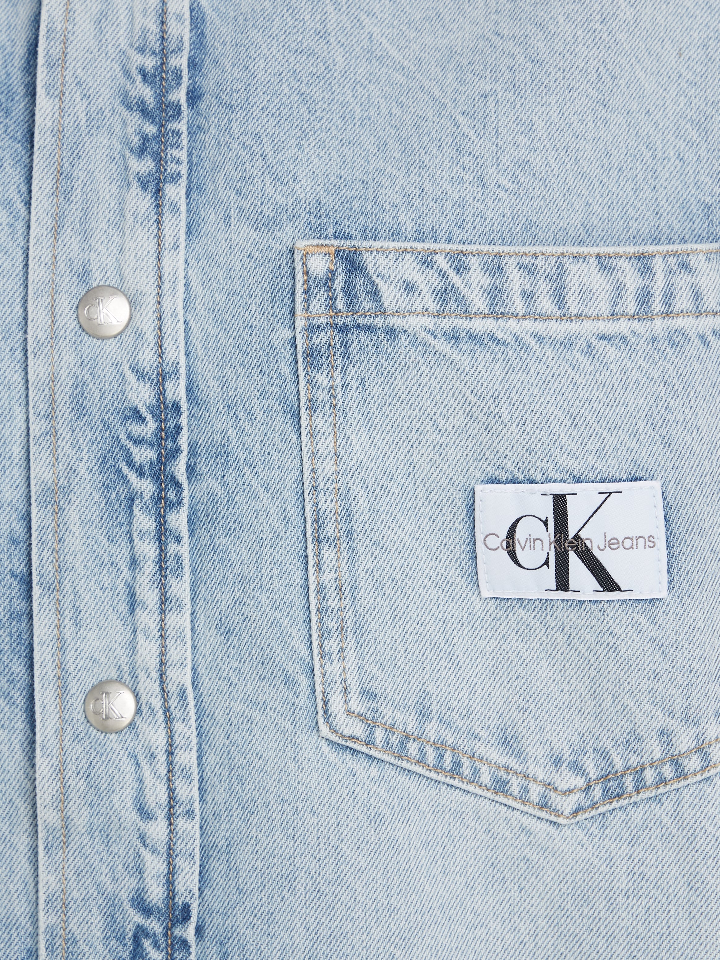 Calvin Klein Jeans Jeanshemd »DAD DENIM SHIRT«, mit Logopatch